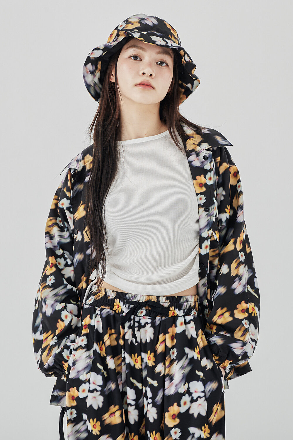 PATTERN UTILITY JACKET – Black | GORT