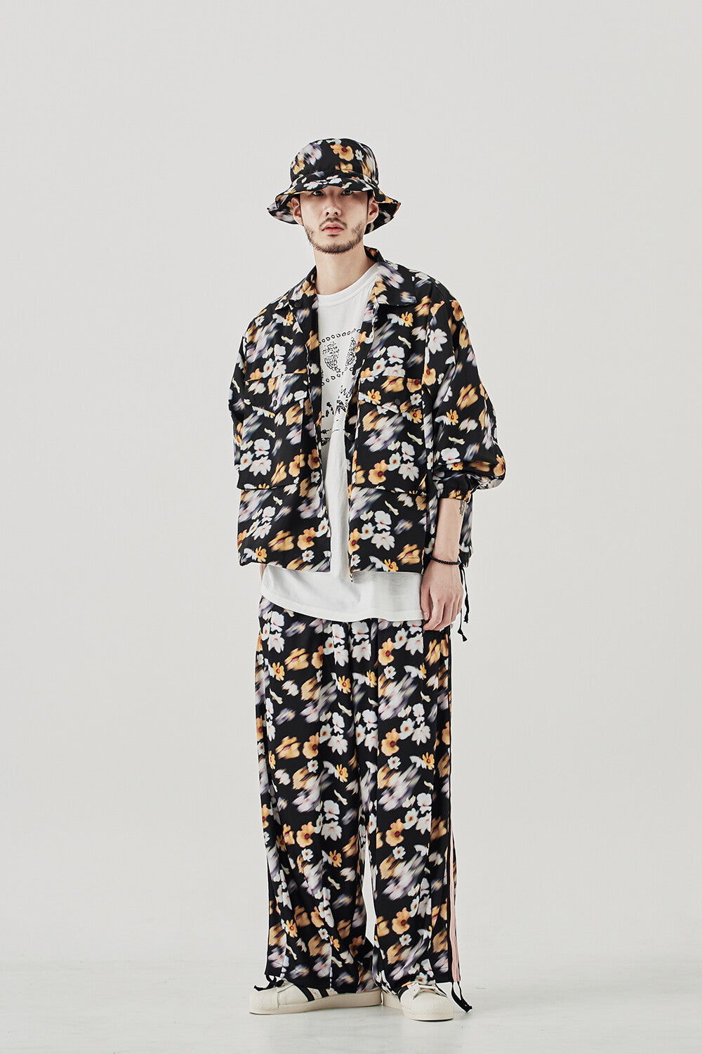 PATTERN UTILITY JACKET – Black | GORT