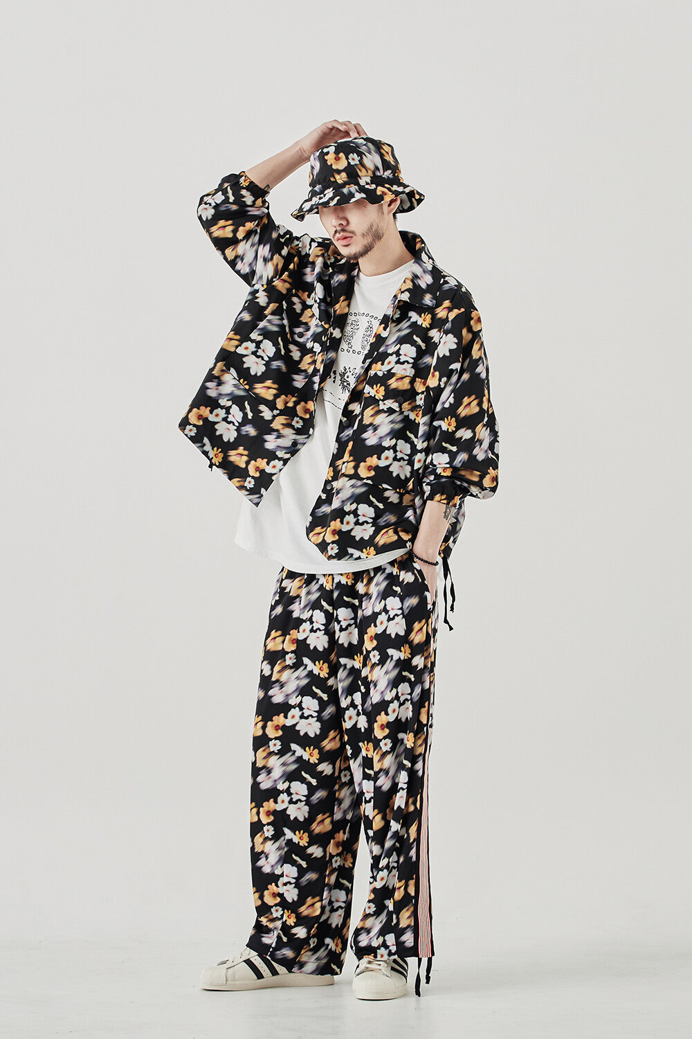 PATTERN UTILITY JACKET – Black | GORT