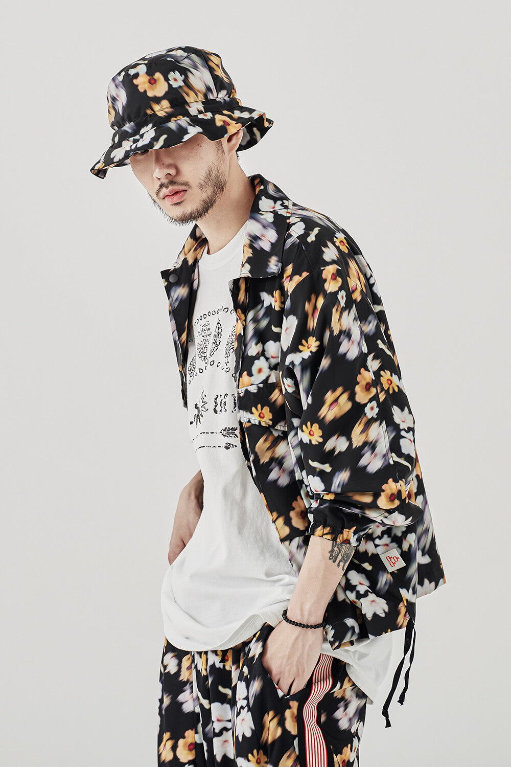 PATTERN UTILITY JACKET – Black | GORT