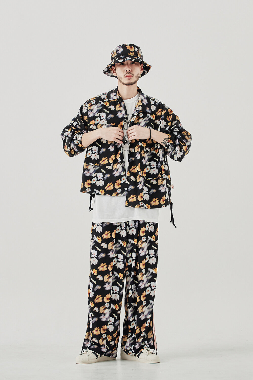 PATTERN UTILITY JACKET – Black | GORT
