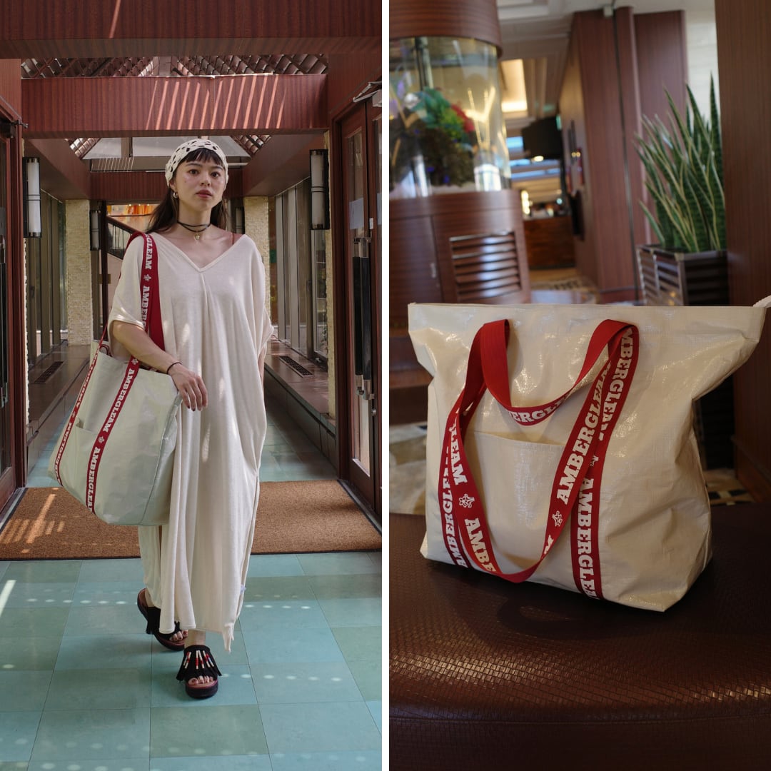 Market Big Bag | Color:ブラック / ホワイトムスク / イエロー / グラスグリーン / オレンジ【AMBERGLEAM_アンバーグリーム】|