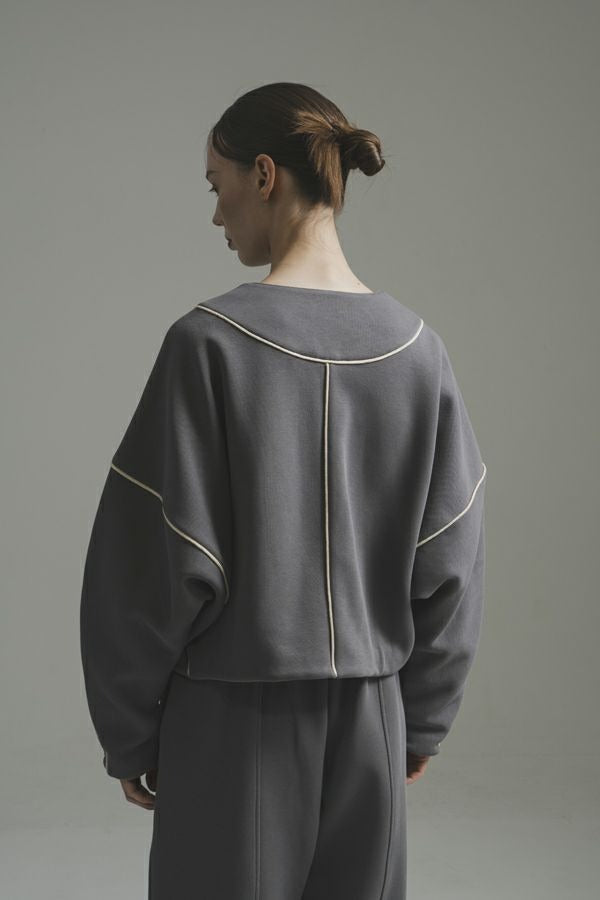 25223-6550Q_m_gray | パイピング切替ブルゾン | Color:M Gray【ANGELINA_アンジェリーナ】