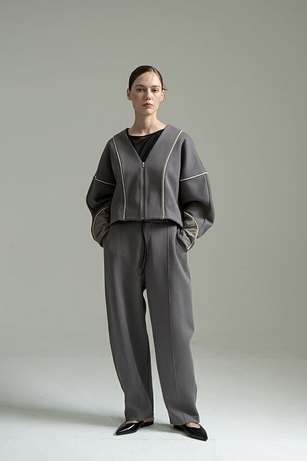 25223-9549Q_m_gray | バナナカーブパンツ | Color:M Gray【ANGELINA_アンジェリーナ】