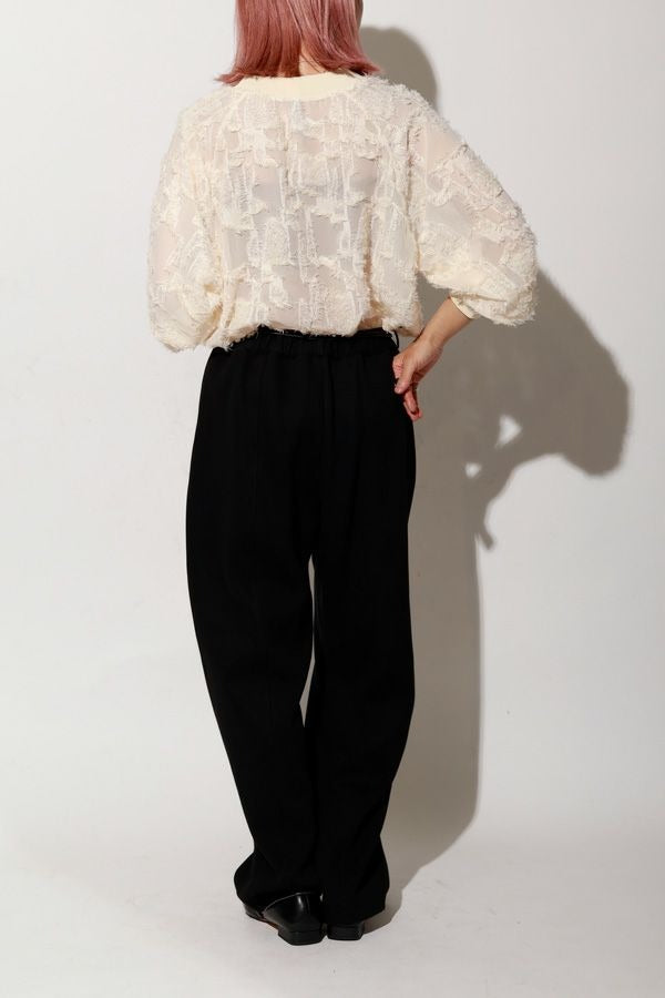 25223-9549Q_black | バナナカーブパンツ | Color:Black【ANGELINA_アンジェリーナ】