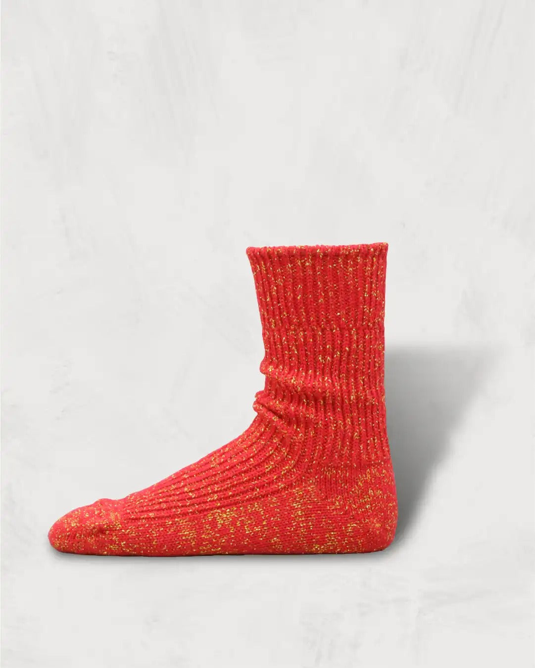 Heavyweight Glitter Ribbed Socks | Color:Red/Black SW-24【DECKA QUALITY SOCKS_デカクオリティソックス】【SHOWATABÉ】【ネコポス選択可能】