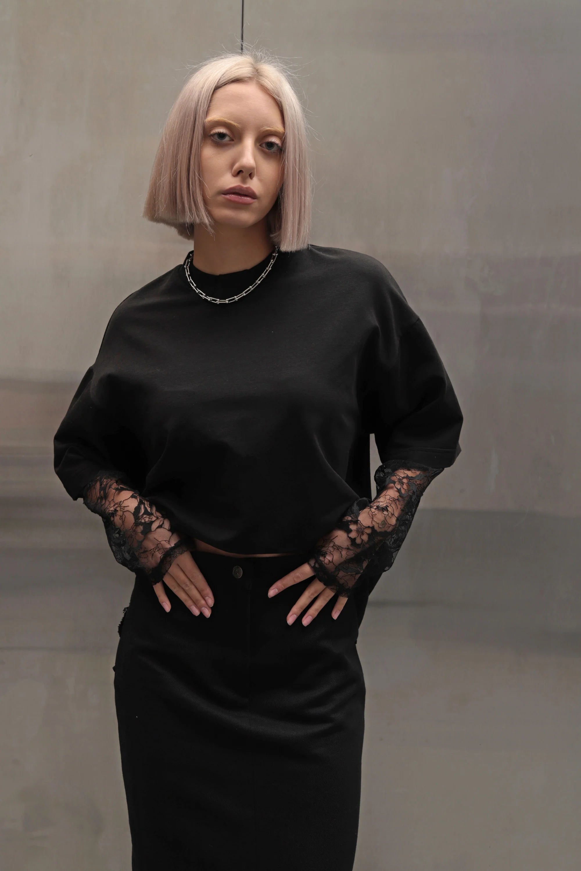 More than friends longsleeve | Color:Black【ANIELE STROZ】 | FW24LS01