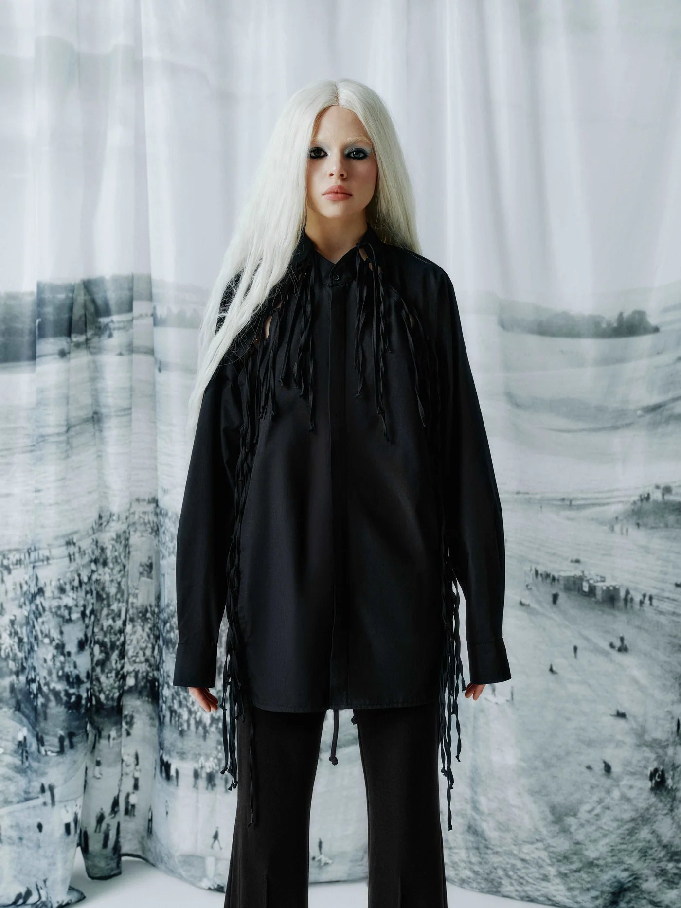 Let loose shirt | Color:Black【ANIELE STROZ】 | SS24SH03