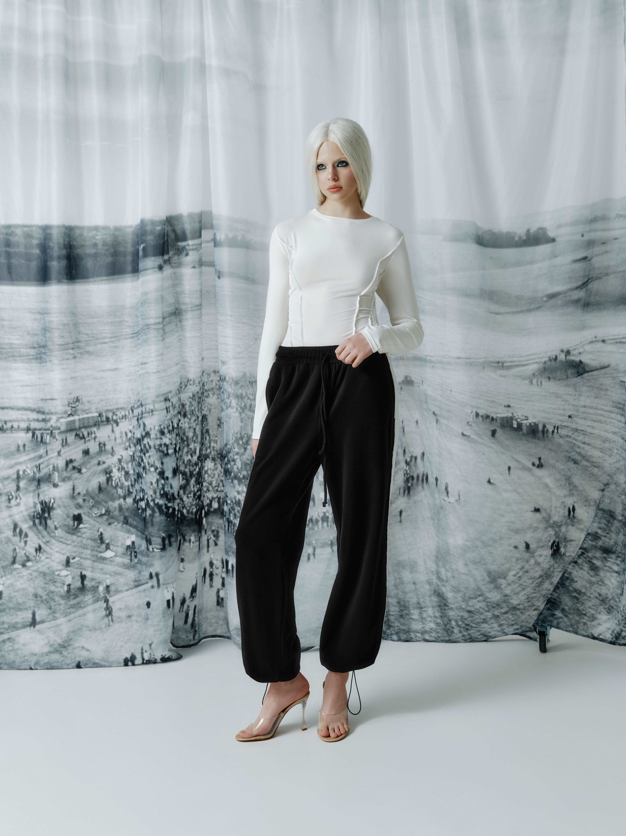 Corset longsleeve | Color:White【ANIELE STROZ】 | SS24LG02_w
