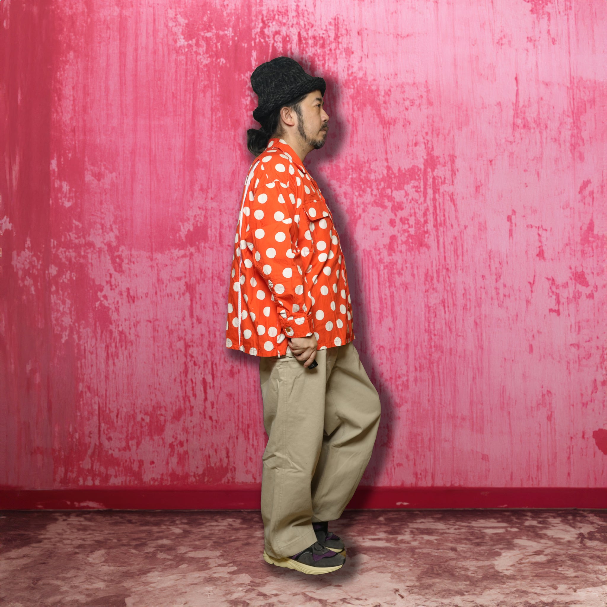 Herb | Polka dot open collar shirt | Color_Red | No_cbc-imst-86a_red【IMPRESTORE_インプレストア】