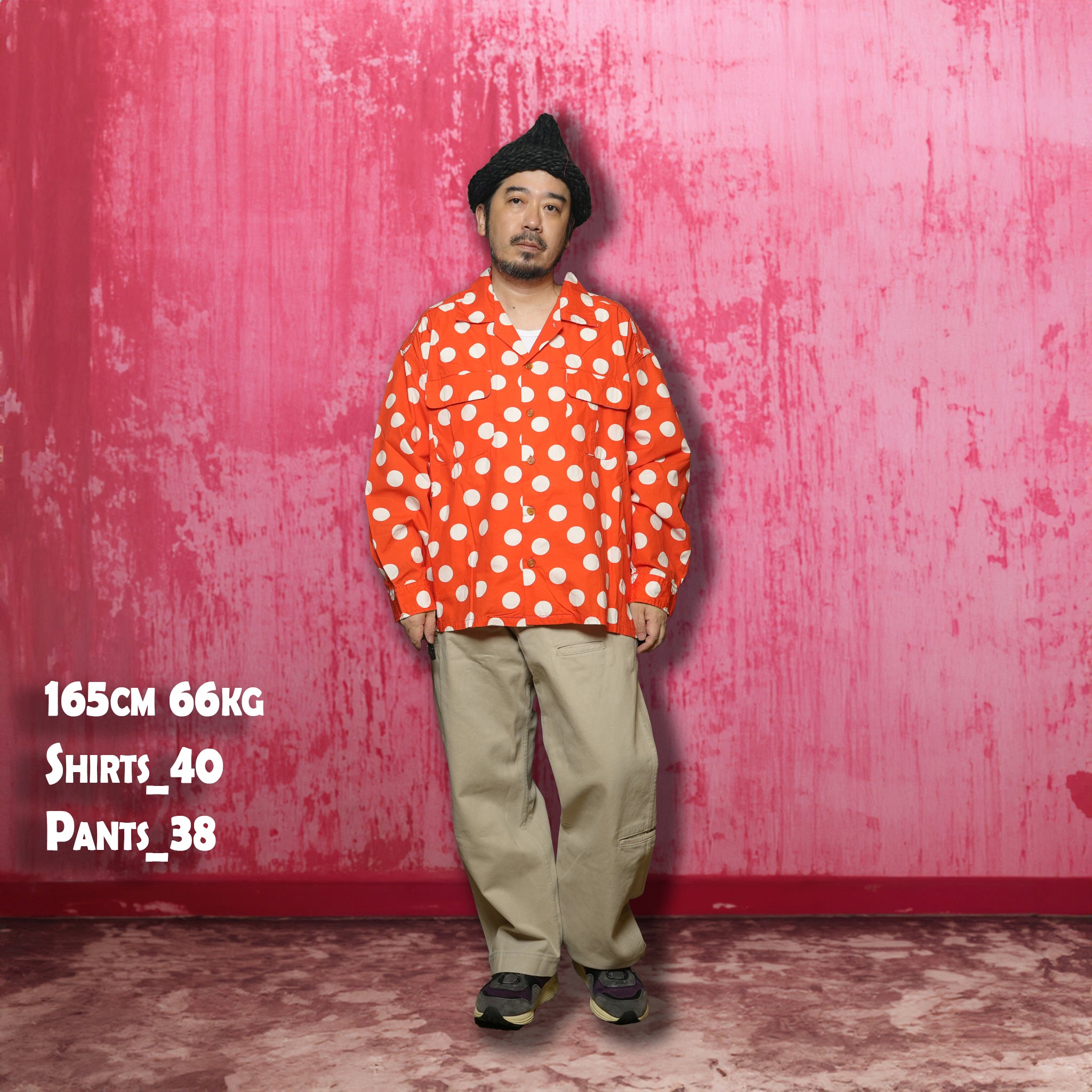 Herb | Polka dot open collar shirt | Color_Red | No_cbc-imst-86a_red【IMPRESTORE_インプレストア】