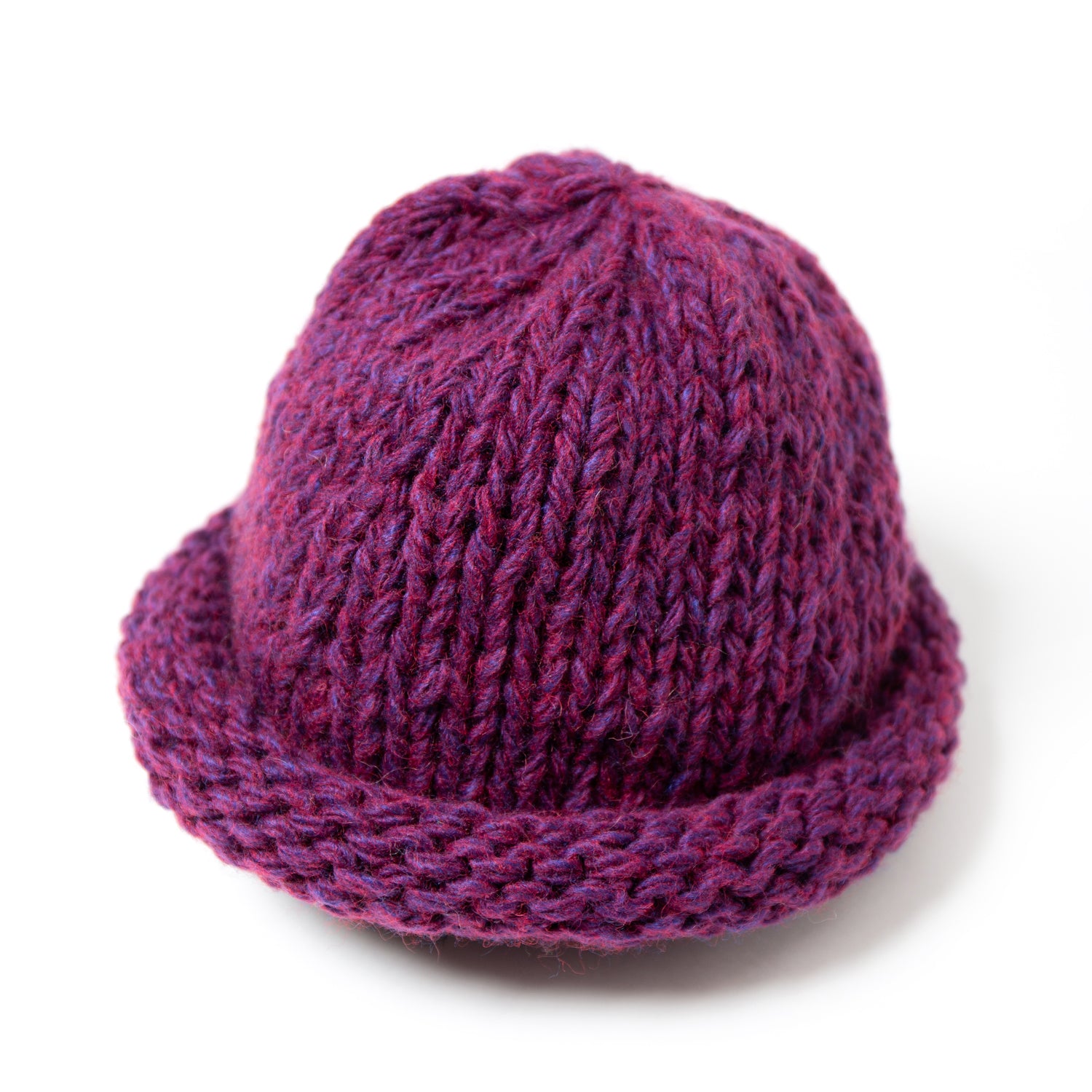 IA-24-106_PURPLE | Roll Knit Cap | Color:Purple【INDIETRO ASSOCIATION_インディエトロアソシエーション】