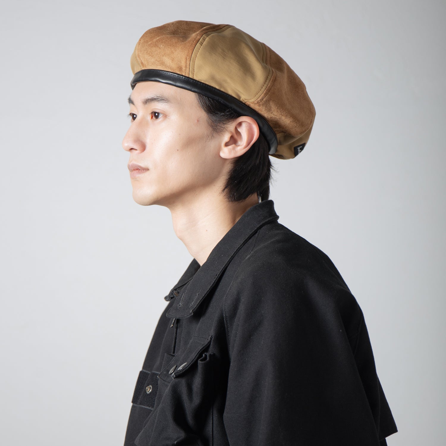 IA-24-103_BROWN | 8Panel Combi Beret | Color:Brown【INDIETRO ASSOCIATION_インディエトロアソシエーション】