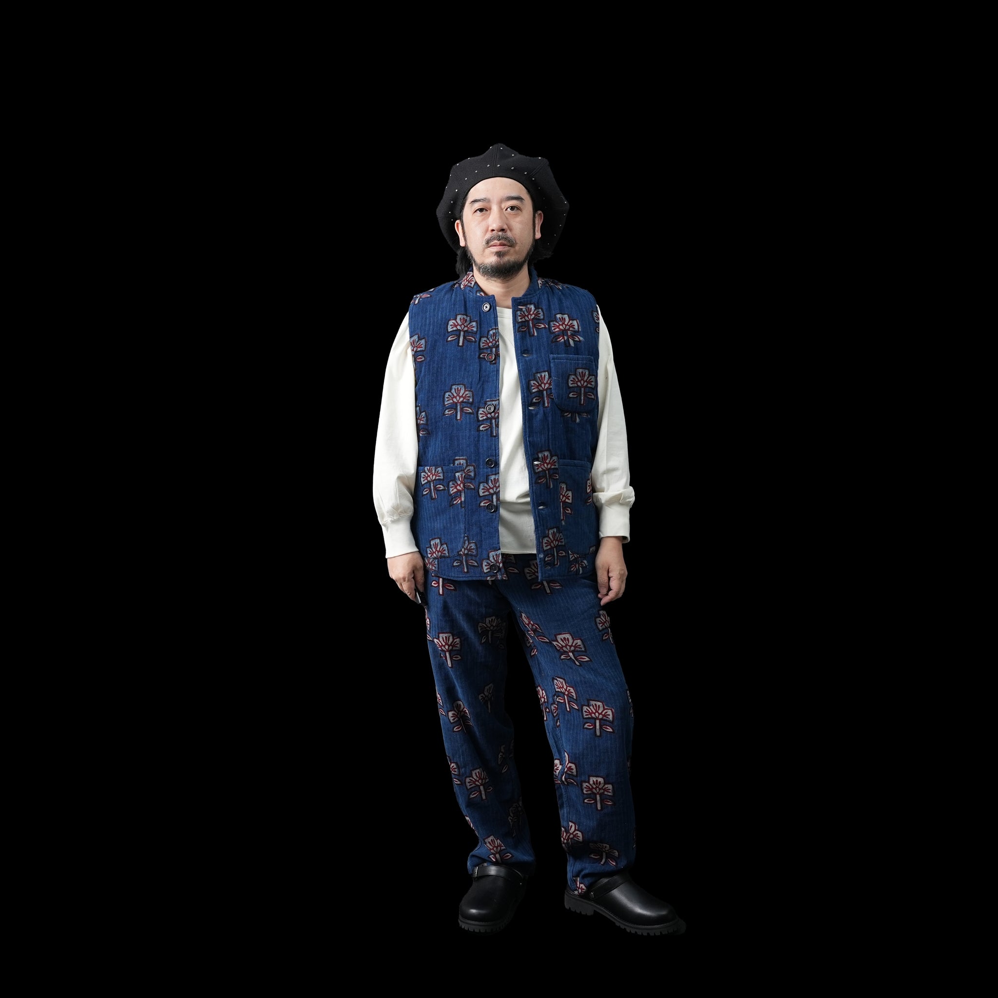 karudo2023aw06 | LEO_QUILTED VEST | Color:Bp101 Indigo【KARDO_カルド】