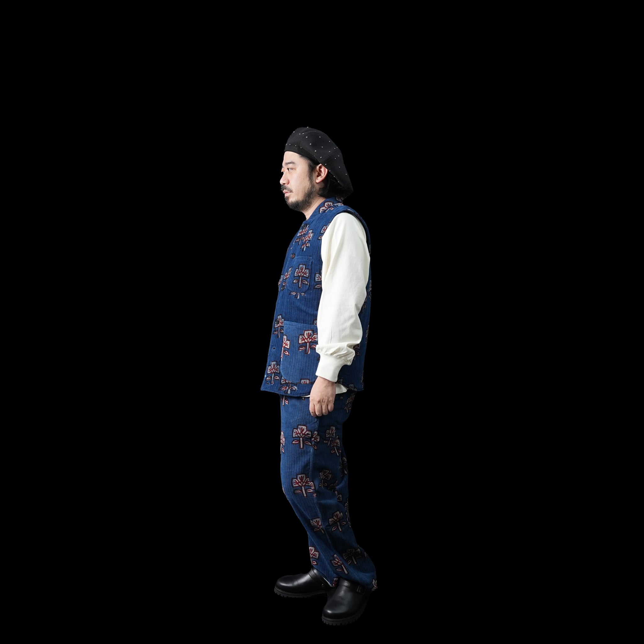 karudo2023aw06 | LEO_QUILTED VEST | Color:Bp101 Indigo【KARDO_カルド】