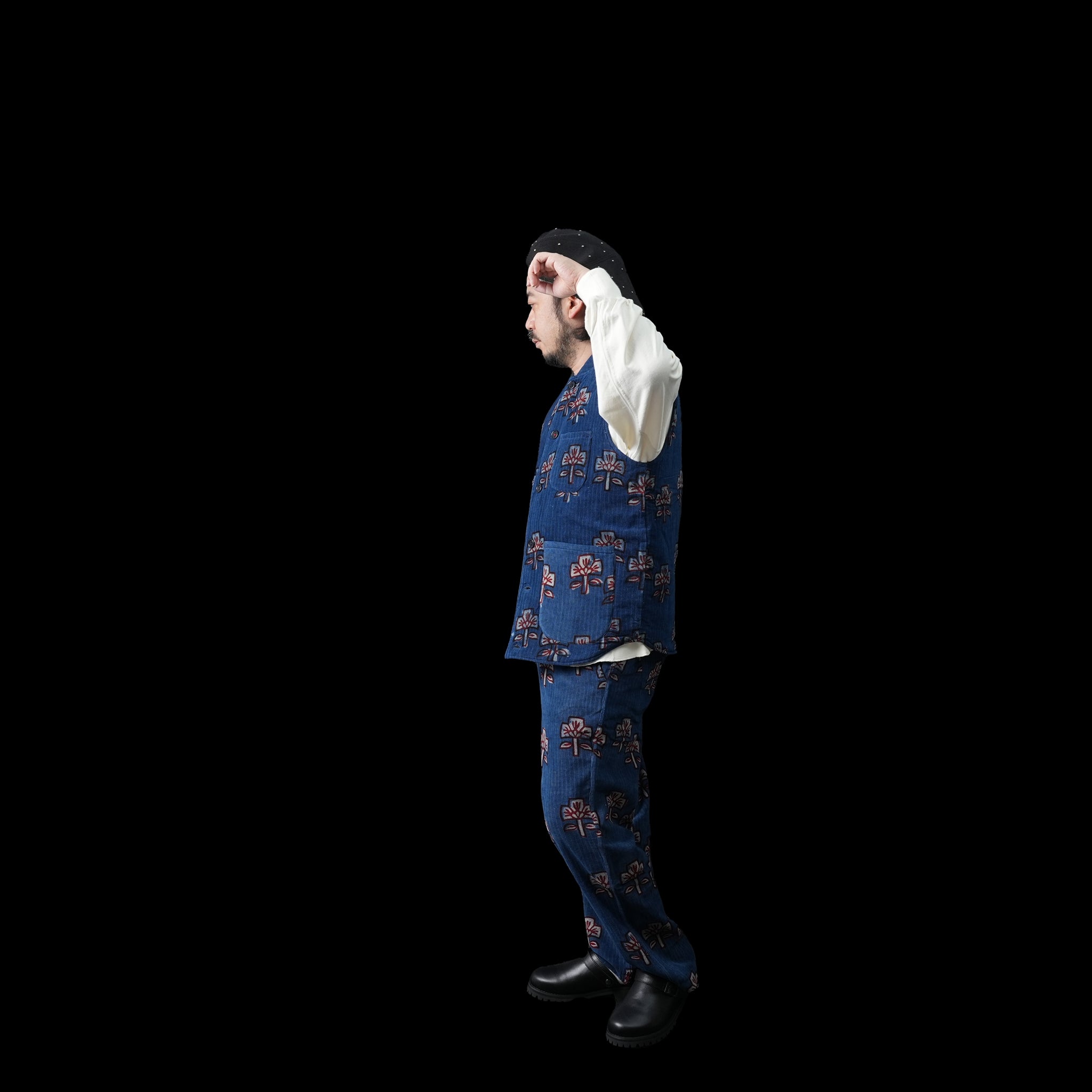 karudo2023aw06 | LEO_QUILTED VEST | Color:Bp101 Indigo【KARDO_カルド】