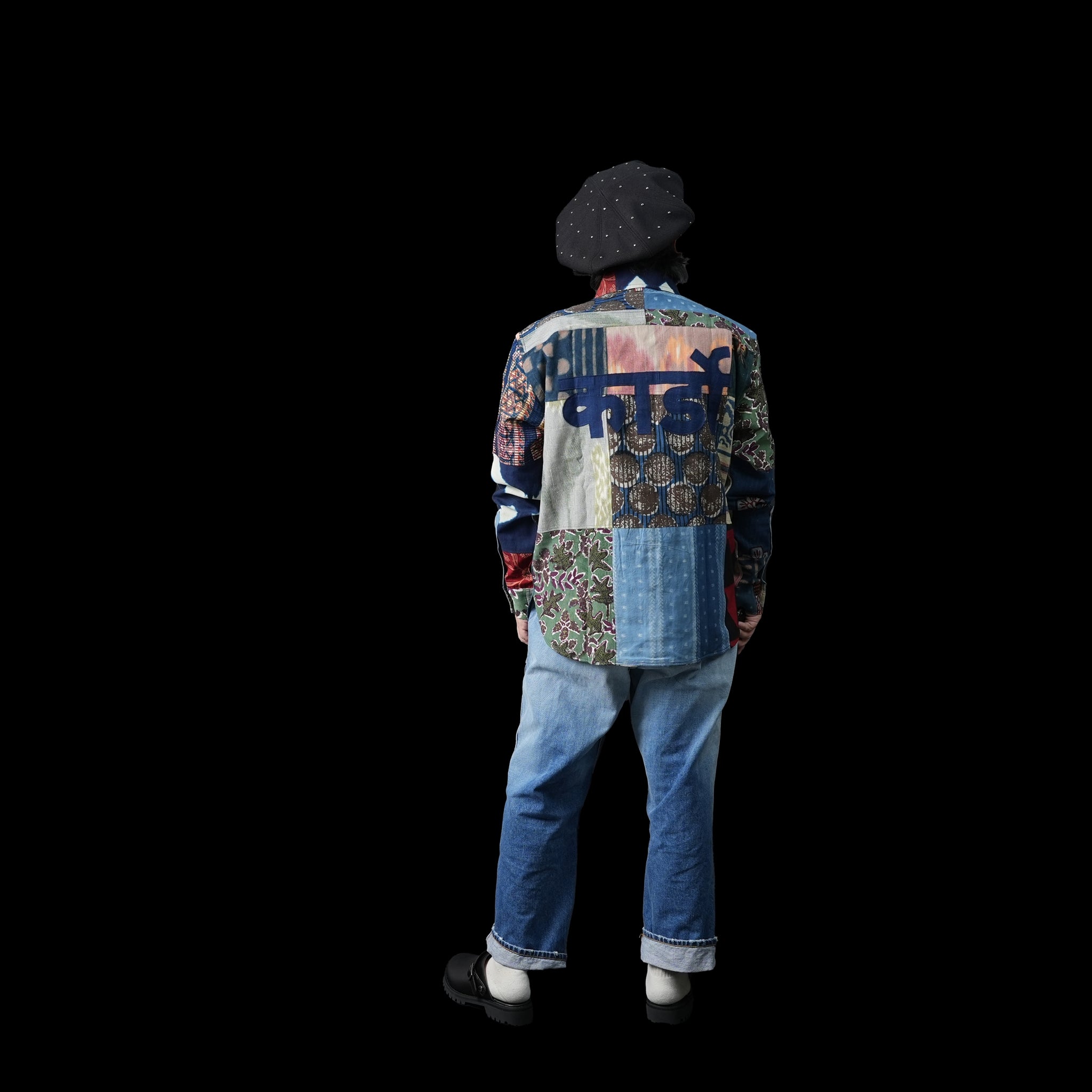 No:karudo2023aw08 | Name:LUIS_OVER SIZED REGULARCOLLAR LS SHIRT | Color:Patchwork 04【KARDO_カルド】