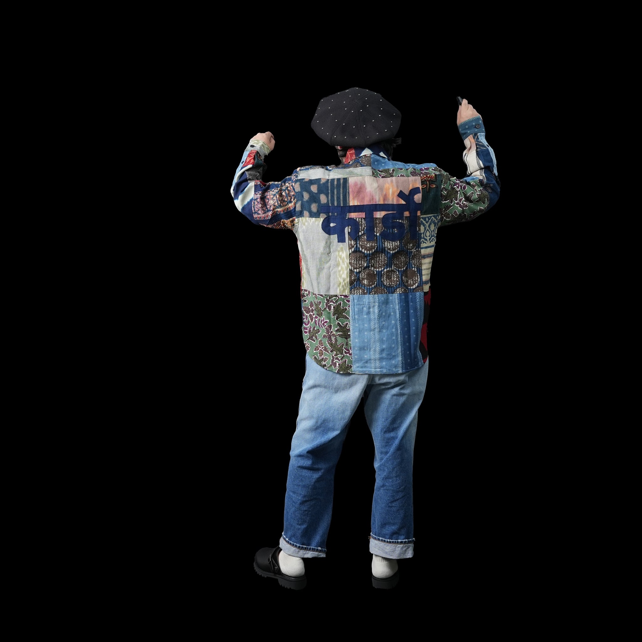 No:karudo2023aw08 | Name:LUIS_OVER SIZED REGULARCOLLAR LS SHIRT | Color:Patchwork 04【KARDO_カルド】