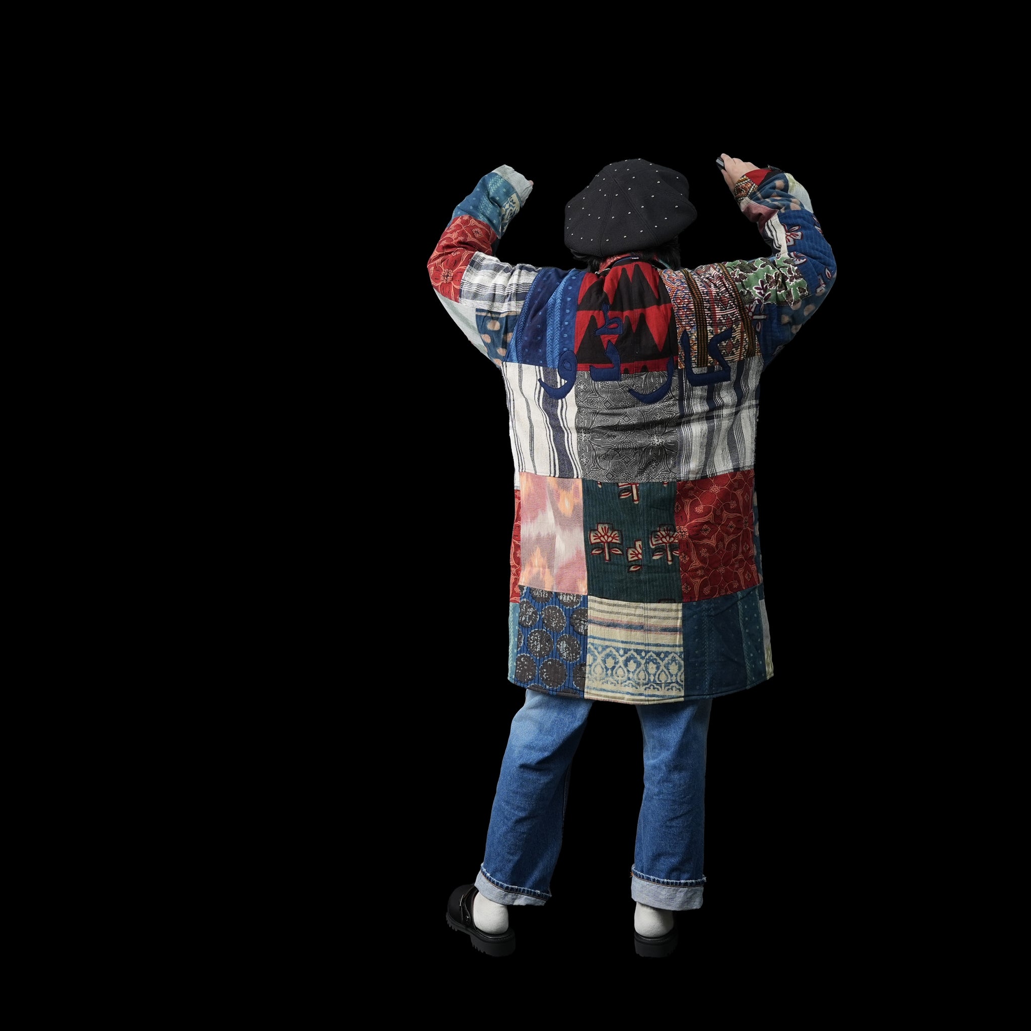 karudo2023aw10 | SANTOS_SANTOSDESCRIPTION: QUILTED LONG COAT WITHZIP & SNAP BUTTONS | Color:Patchwork 04【KARDO_カルド】