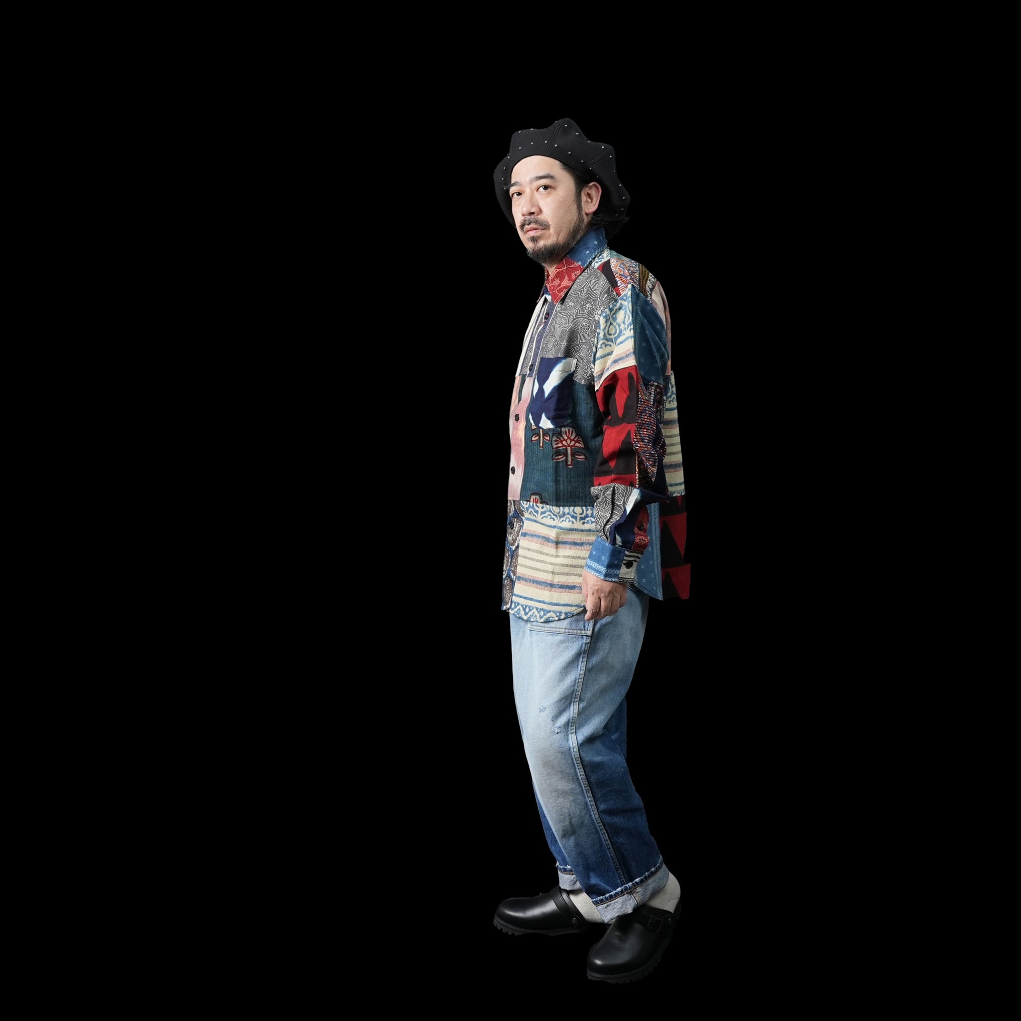 LUIS_OVER SIZED REGULARCOLLAR LS SHIRT – Patchwork 04 | KARDO