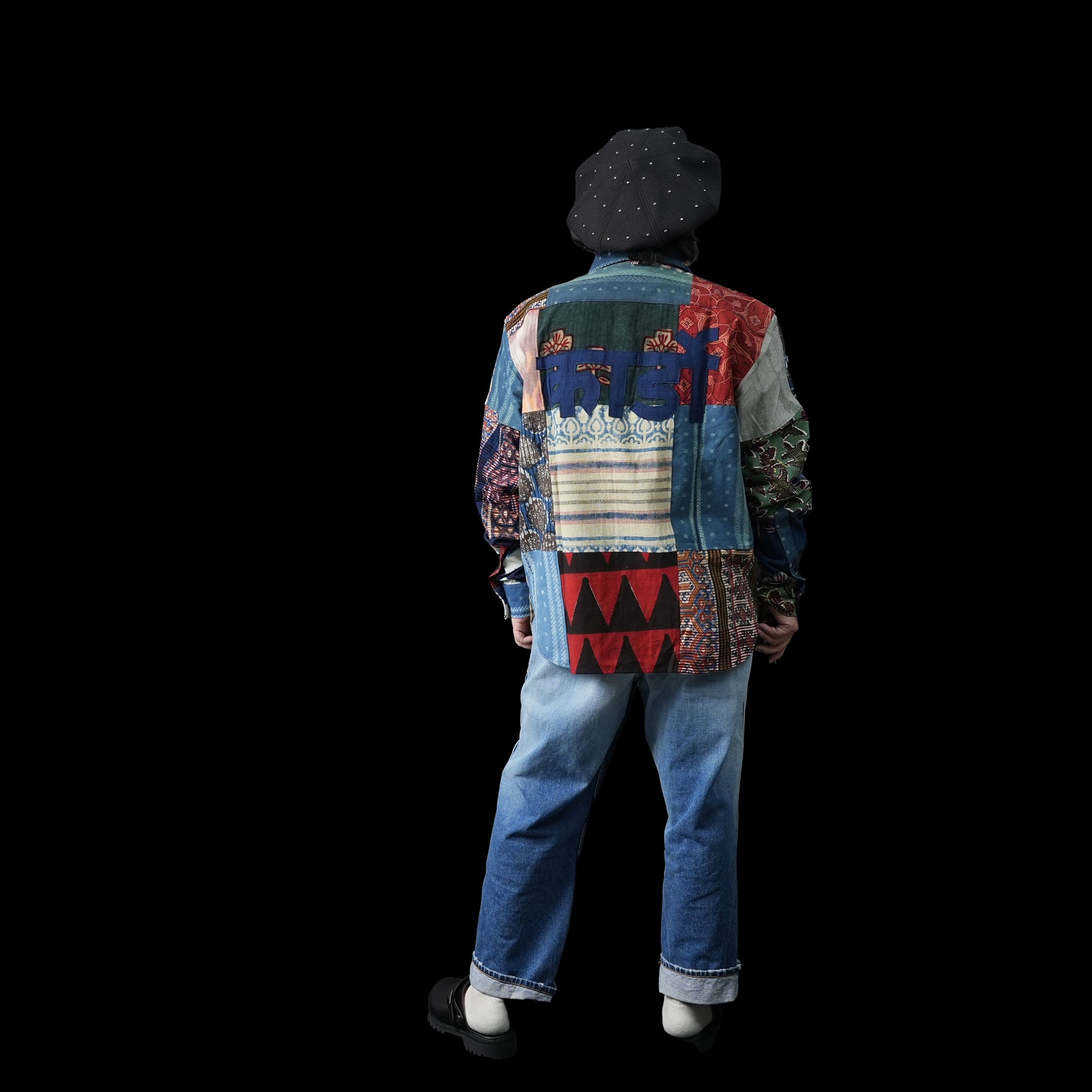 No:karudo2023aw08 | Name:LUIS_OVER SIZED REGULARCOLLAR LS SHIRT | Color:Patchwork 04【KARDO_カルド】