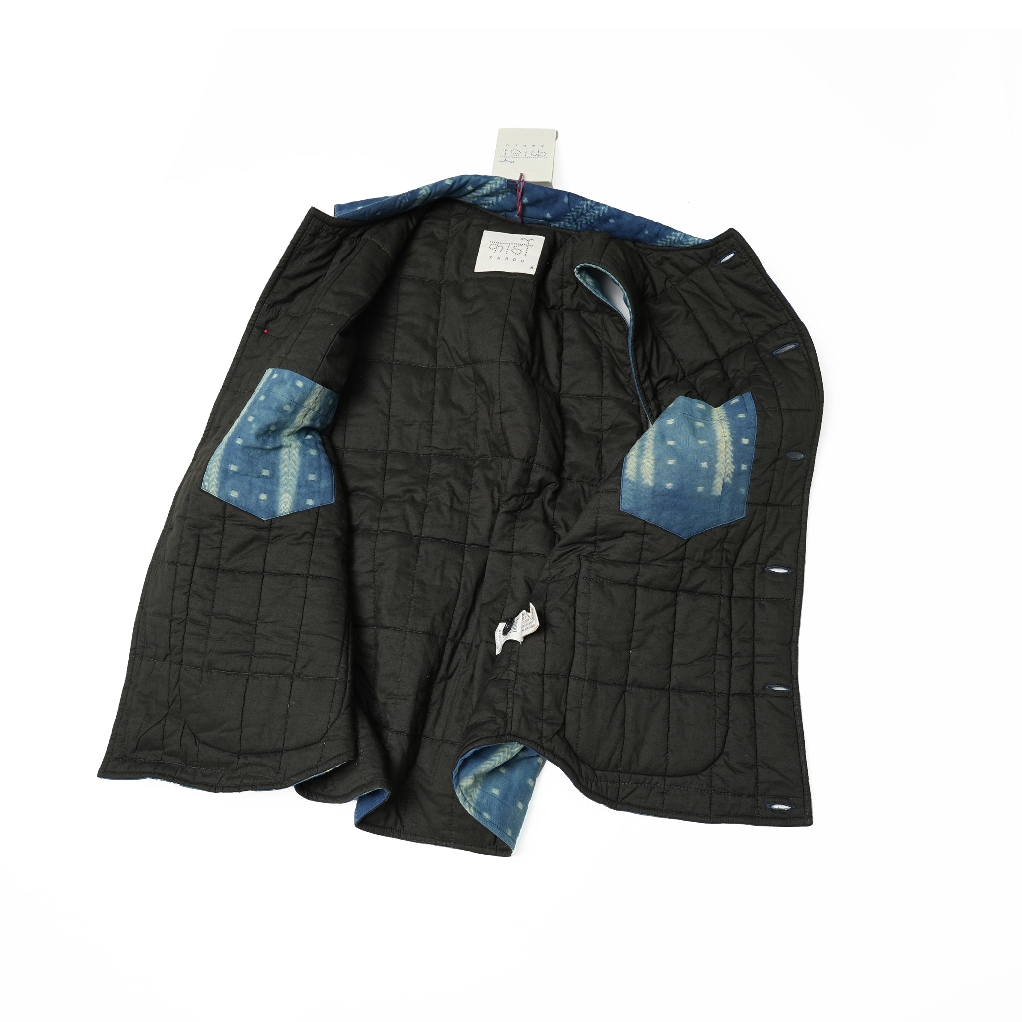 karudo2023aw07 | LEO_QUILTED VEST | Color:Shibori13 Green【KARDO_カルド】