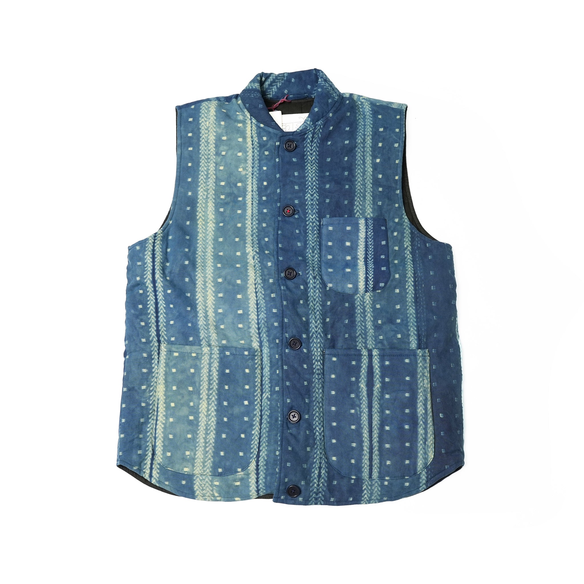 karudo2023aw07 | LEO_QUILTED VEST | Color:Shibori13 Green【KARDO_カルド】