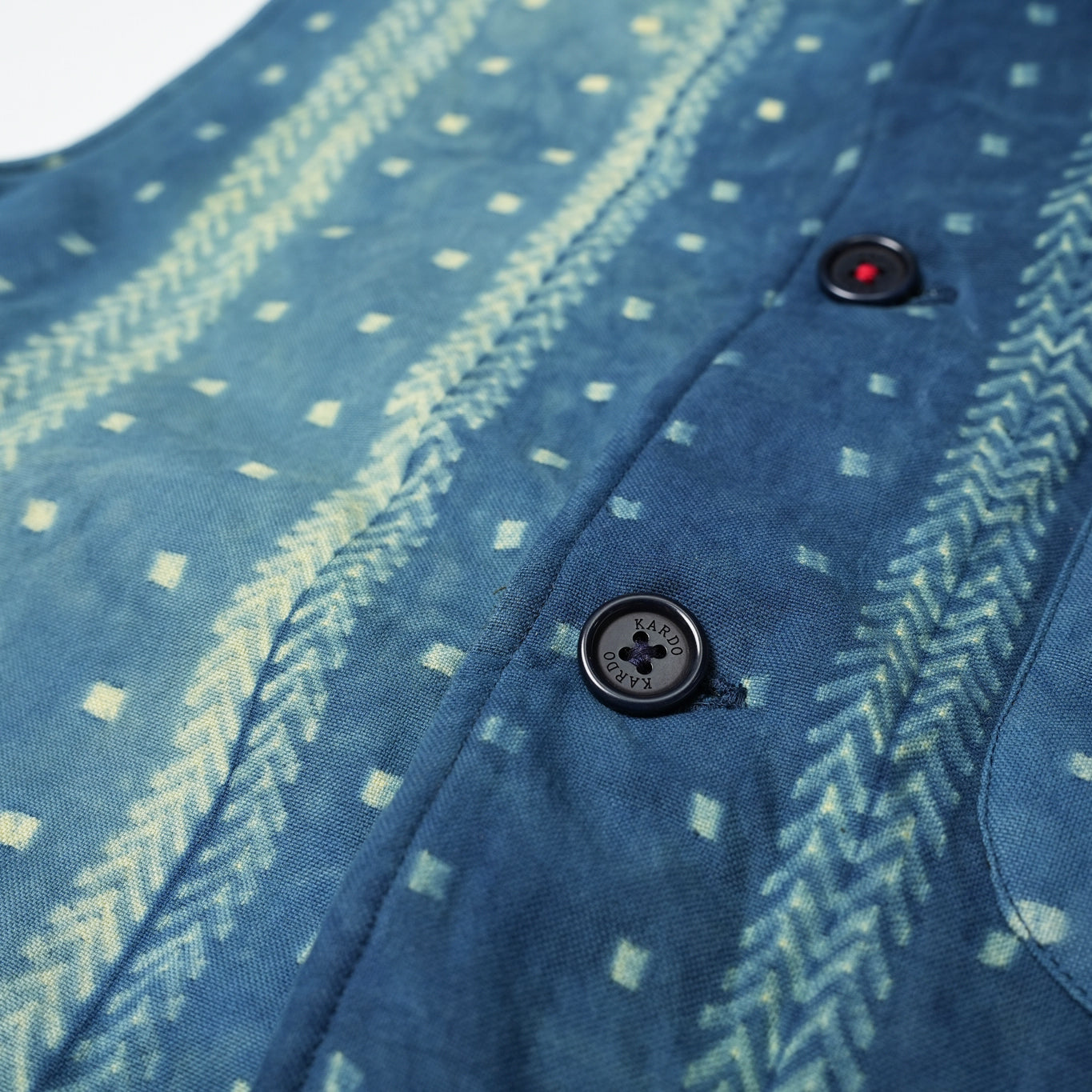 karudo2023aw07 | LEO_QUILTED VEST | Color:Shibori13 Green【KARDO_カルド】