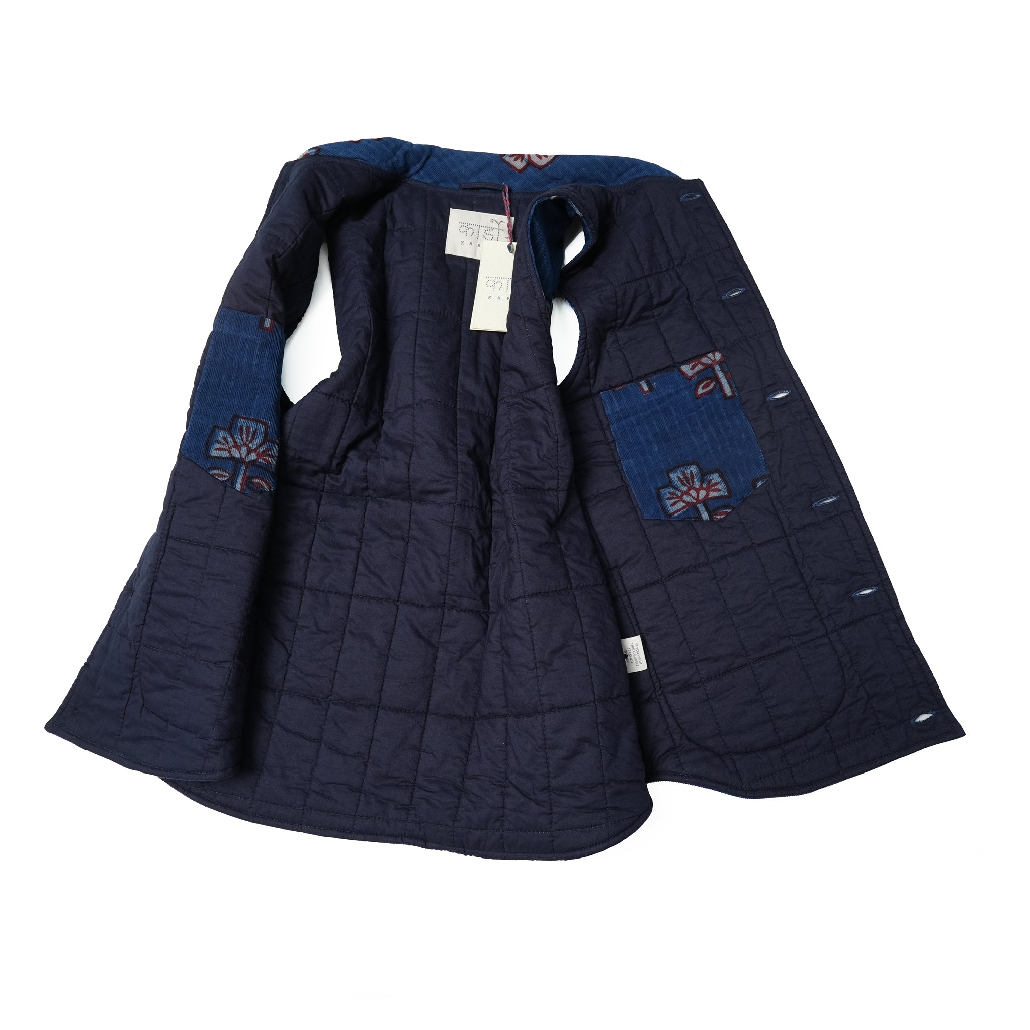 karudo2023aw06 | LEO_QUILTED VEST | Color:Bp101 Indigo【KARDO_カルド】
