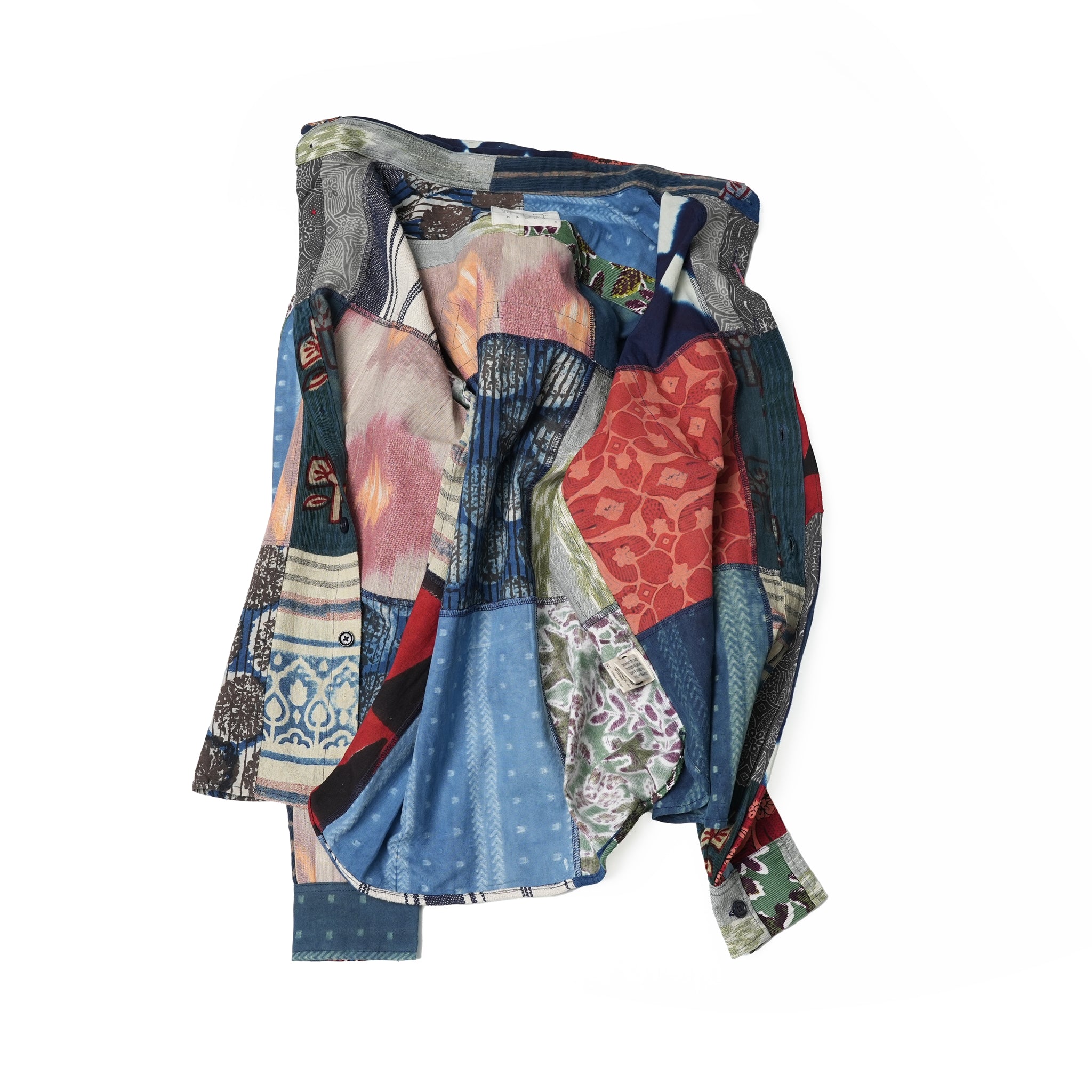 LUIS_OVER SIZED REGULARCOLLAR LS SHIRT – Patchwork 04 | KARDO