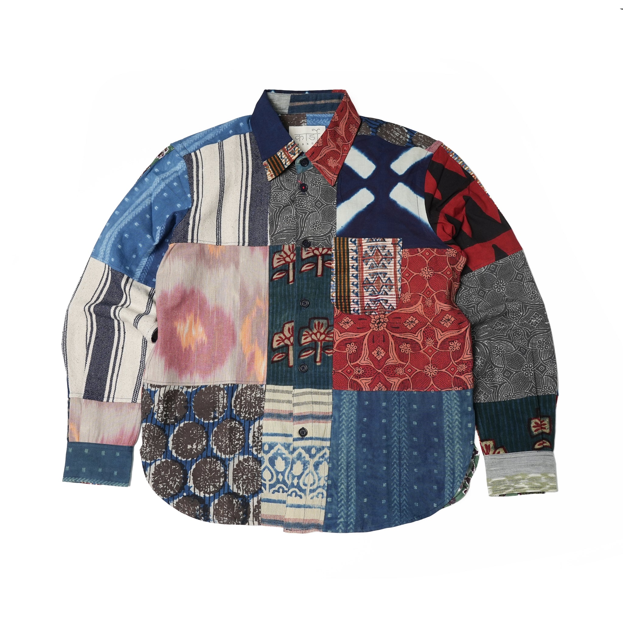 No:karudo2023aw08 | Name:LUIS_OVER SIZED REGULARCOLLAR LS SHIRT | Color:Patchwork 04【KARDO_カルド】
