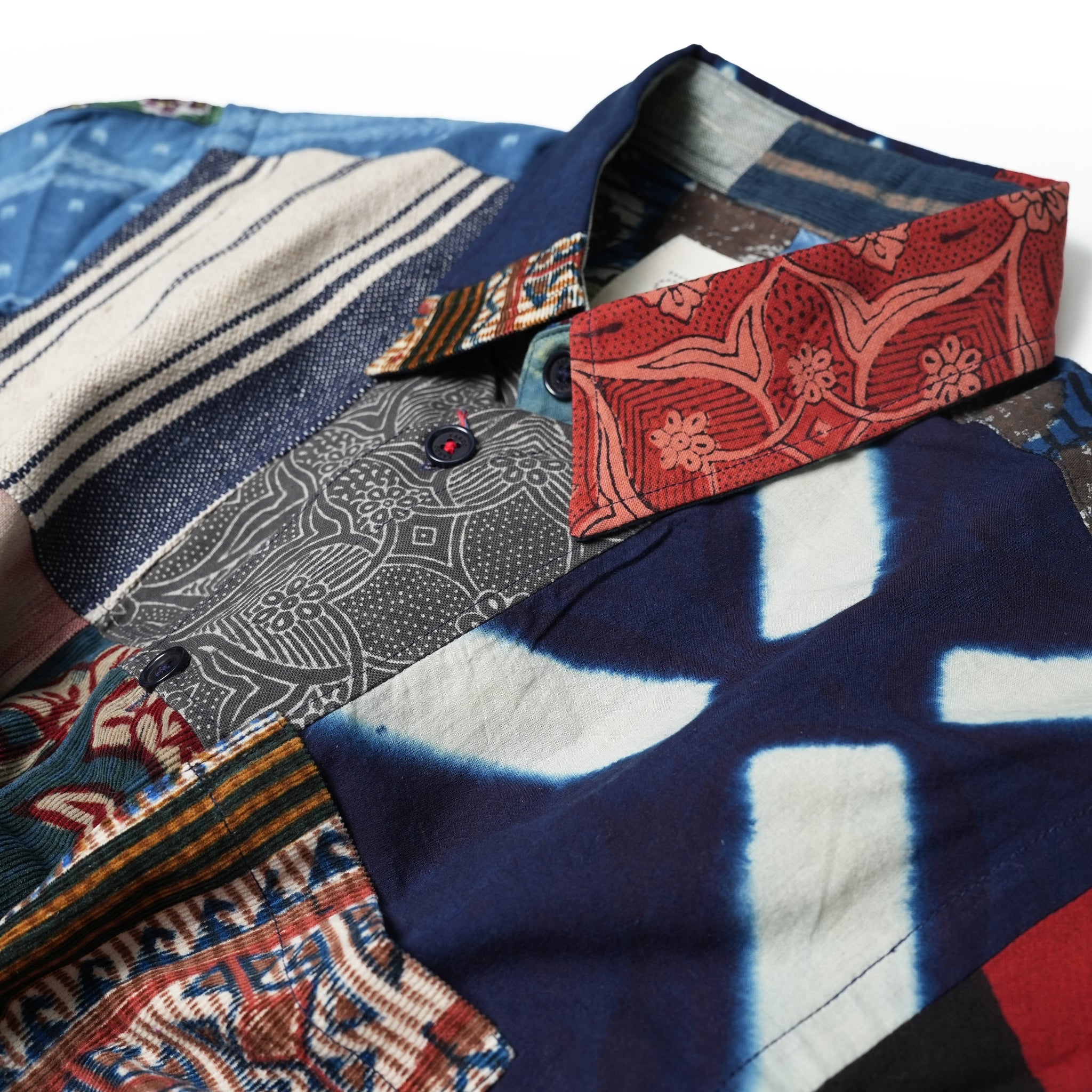 No:karudo2023aw08 | Name:LUIS_OVER SIZED REGULARCOLLAR LS SHIRT | Color:Patchwork 04【KARDO_カルド】