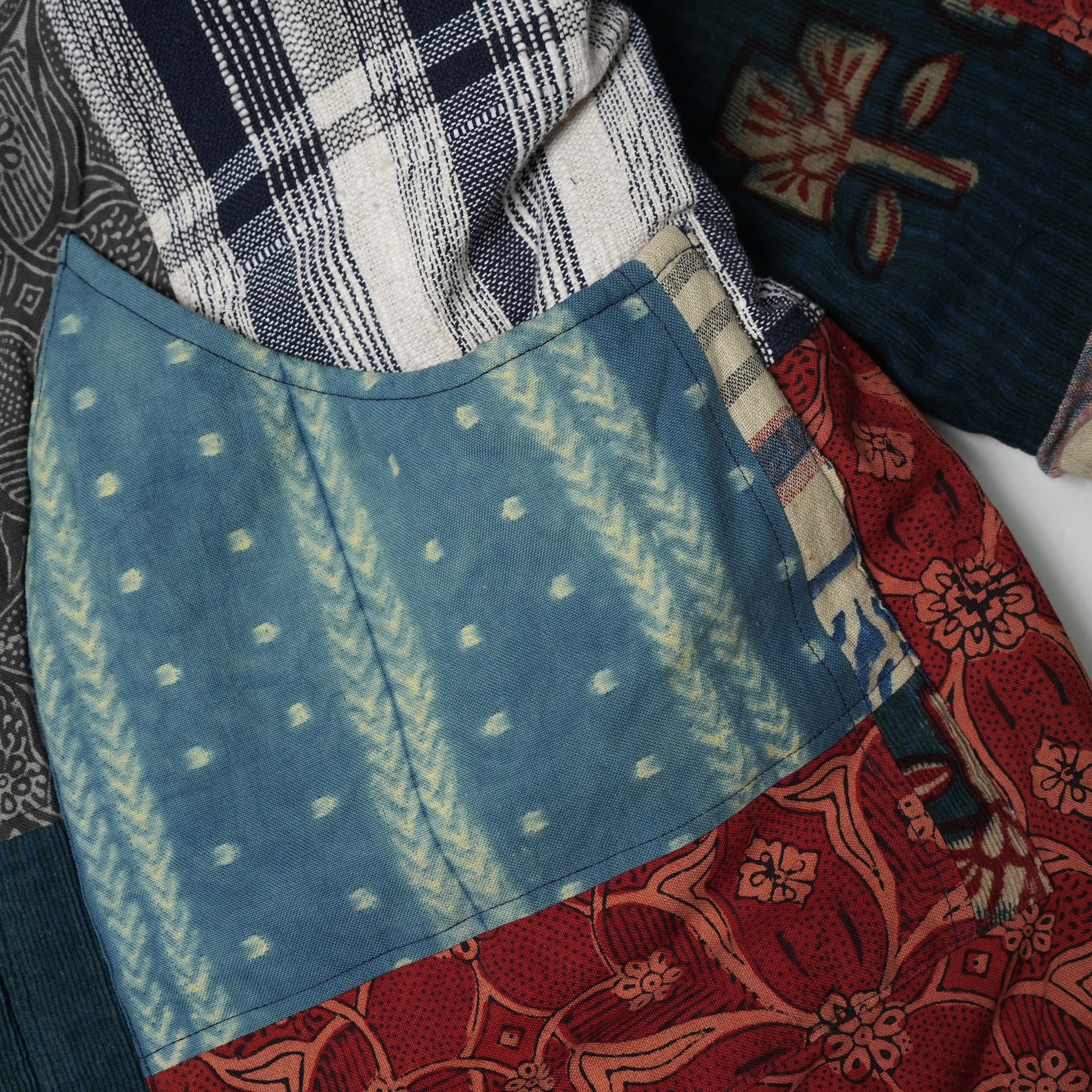 karudo2023aw10 | SANTOS_SANTOSDESCRIPTION: QUILTED LONG COAT WITHZIP & SNAP BUTTONS | Color:Patchwork 04【KARDO_カルド】