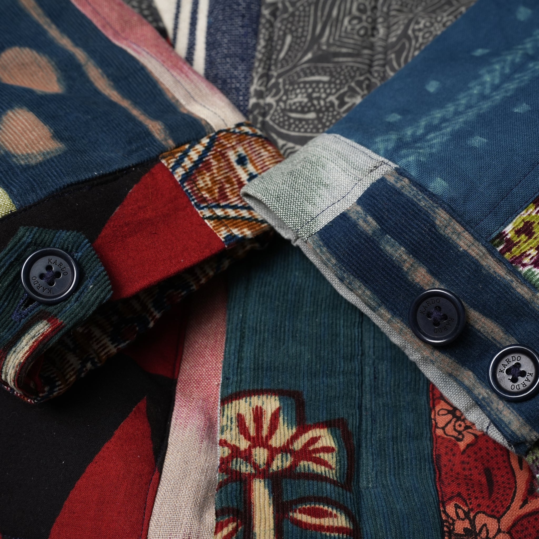 karudo2023aw10 | SANTOS_SANTOSDESCRIPTION: QUILTED LONG COAT WITHZIP & SNAP BUTTONS | Color:Patchwork 04【KARDO_カルド】