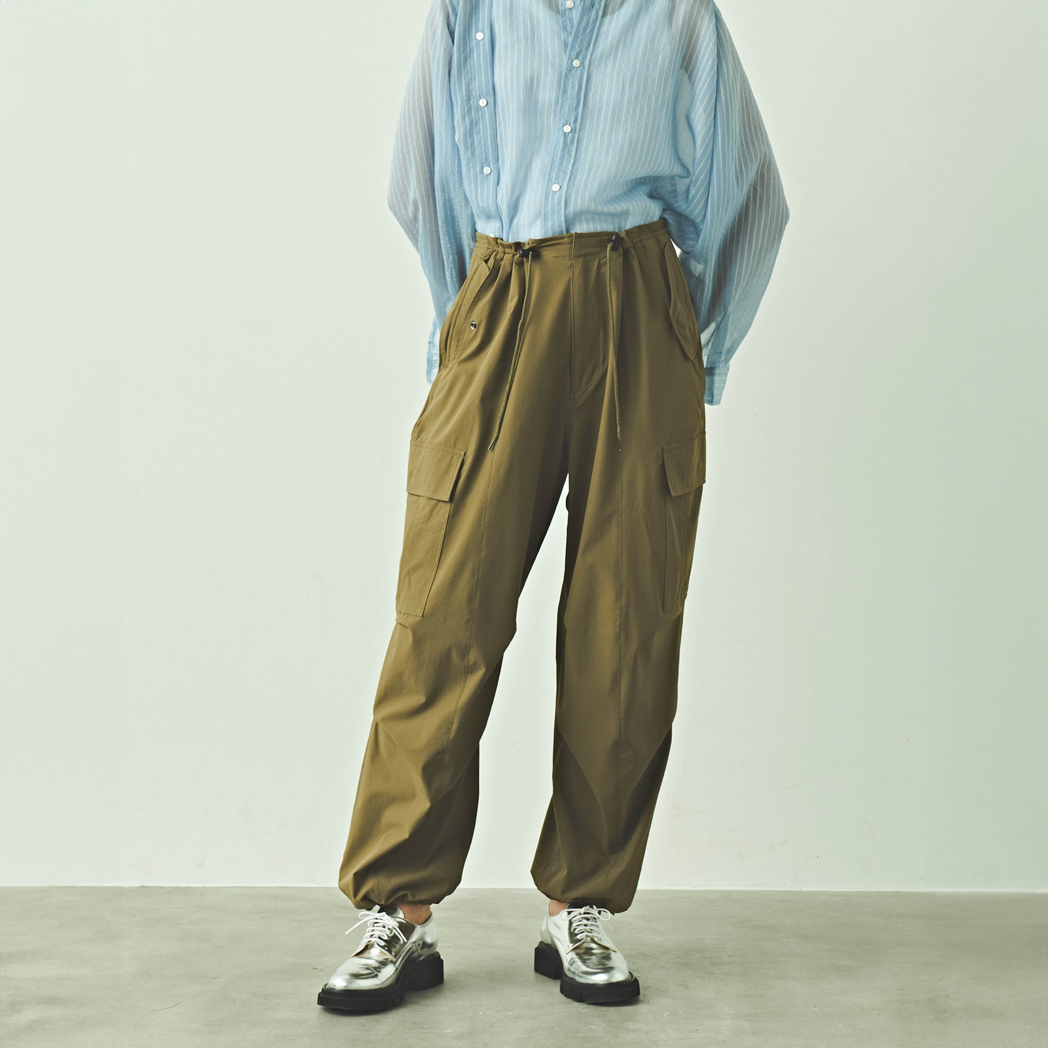 No:MIL24HPT3203 | Name:AIR RIP OVAL TROUSERS | Color:Khaki/Black【KHA:KI_カーキ】【入荷予定アイテム・入荷連絡可能】