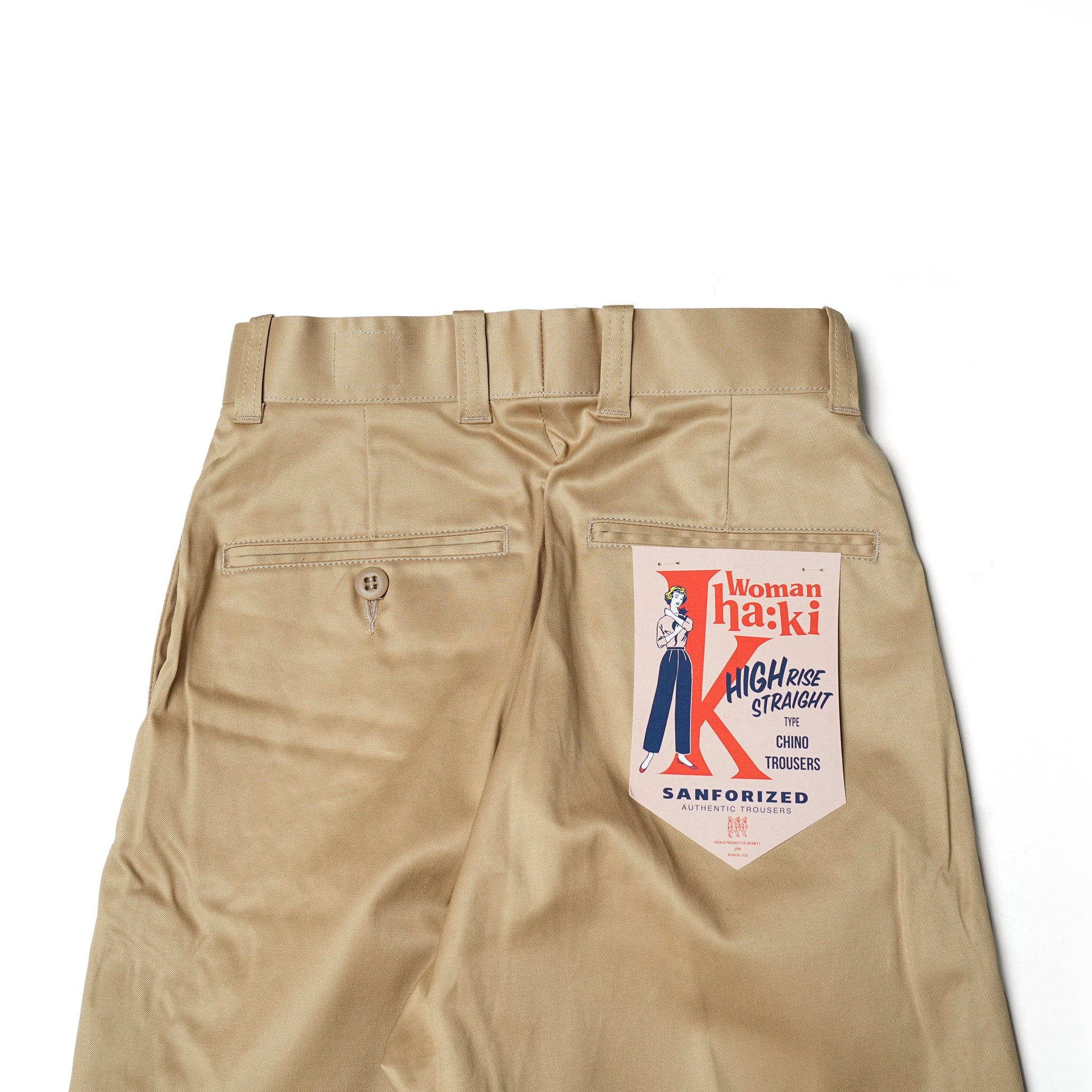 No:MIL19HPT3302 | Name:HIGHRISE STRAIGHT CHINO | Color:Khakibeige【KHA:KI_カーキ】