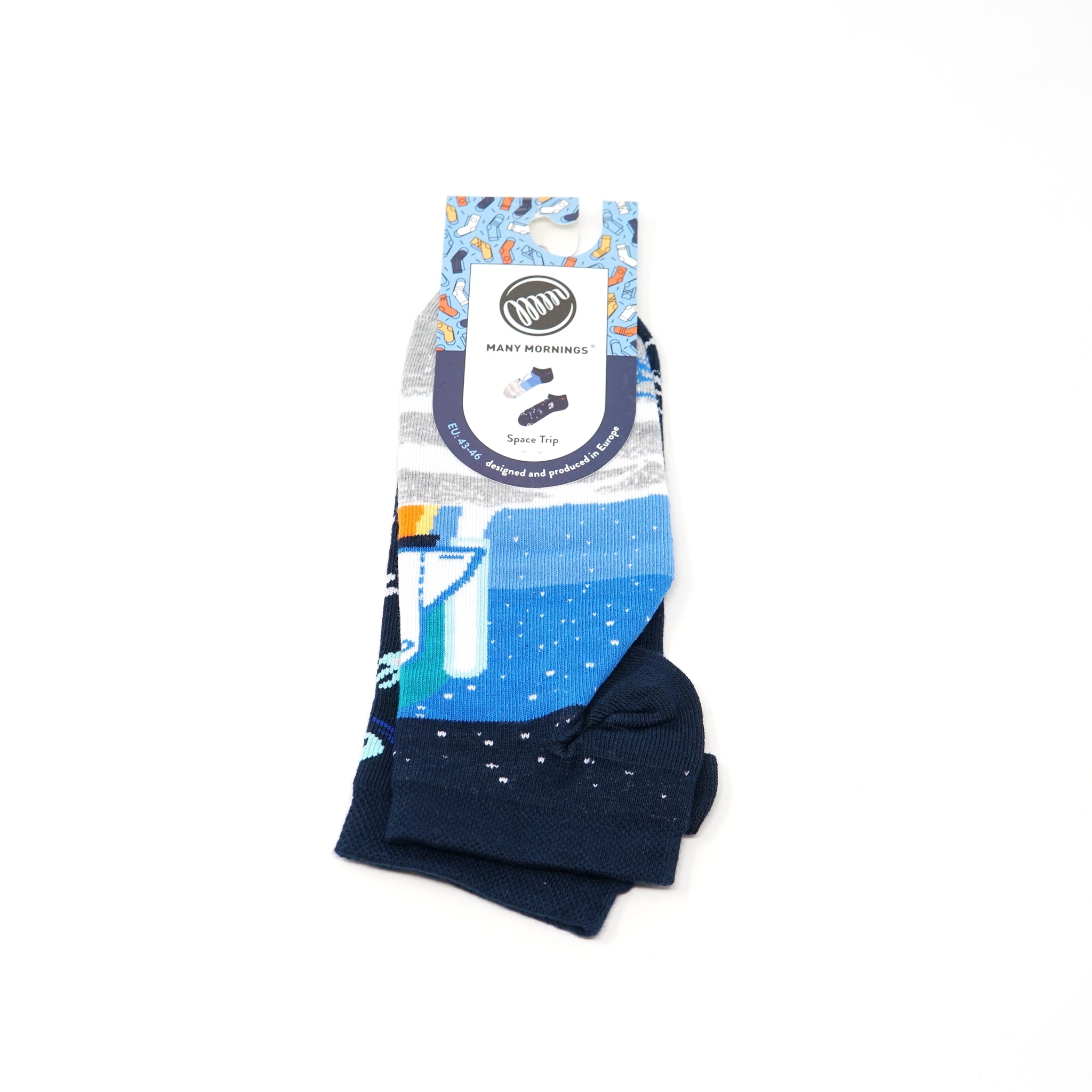 many mornings low socks / Space Trip / 【MANY MORNINGS_メニ―モーニングス】【ネコポス選択可能】