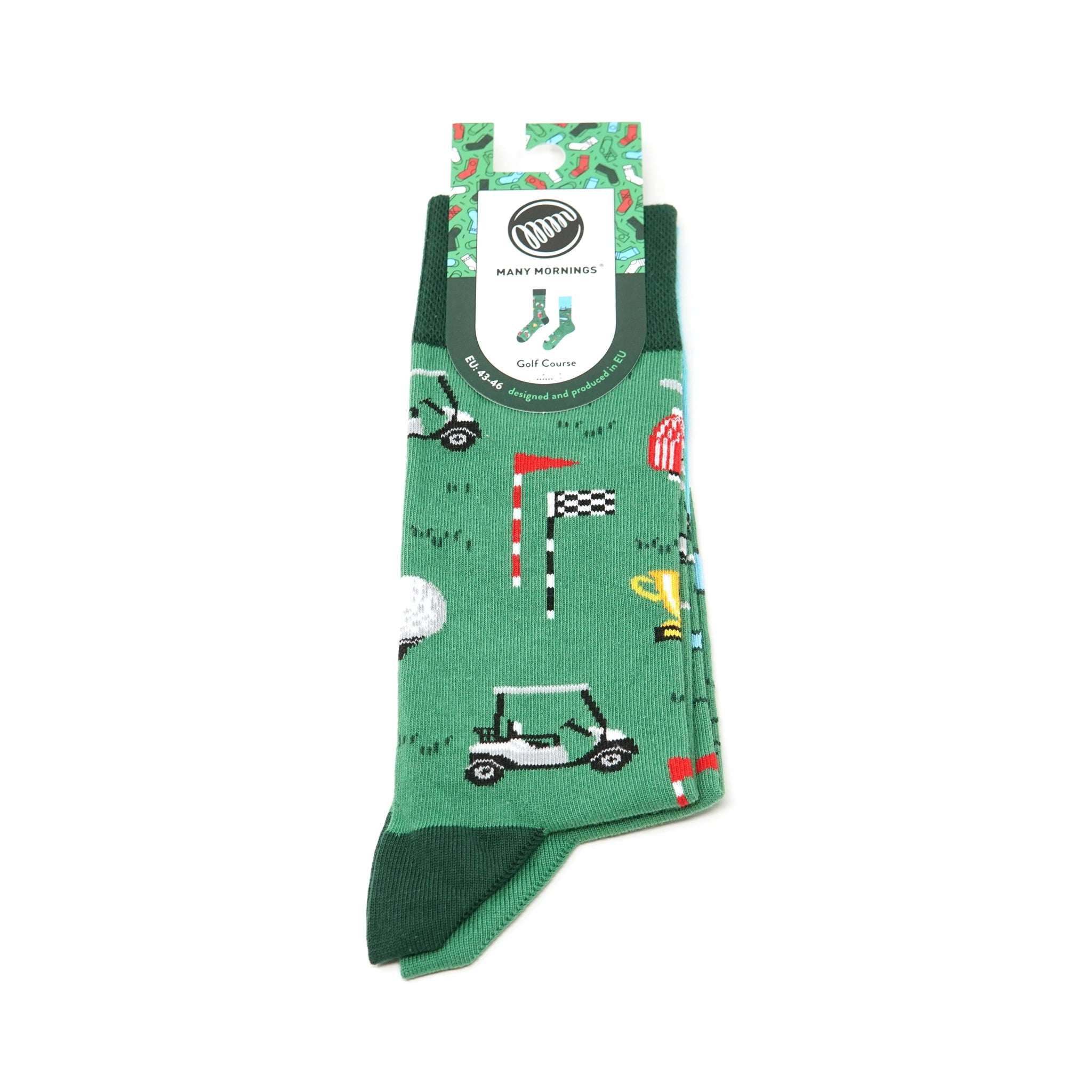 many mornings reguler socks /Golf Course/ 【many mornings メニ―モーニングス】【ネコポス選択可能】