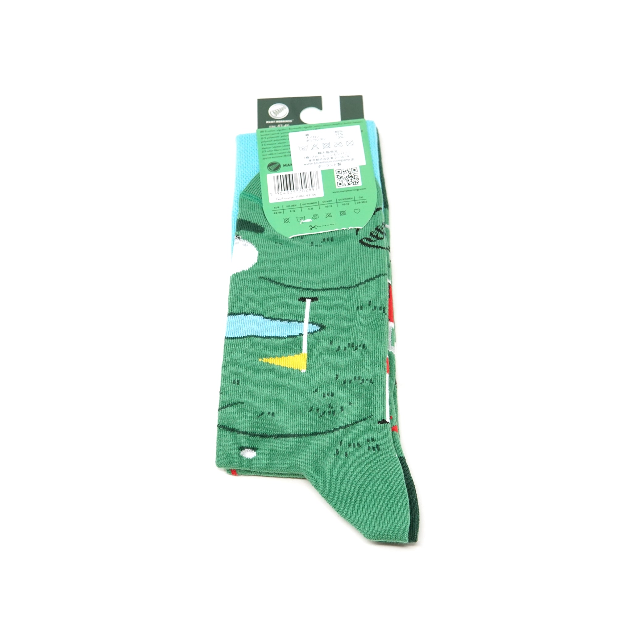 many mornings reguler socks /Golf Course/ 【many mornings メニ―モーニングス】【ネコポス選択可能】