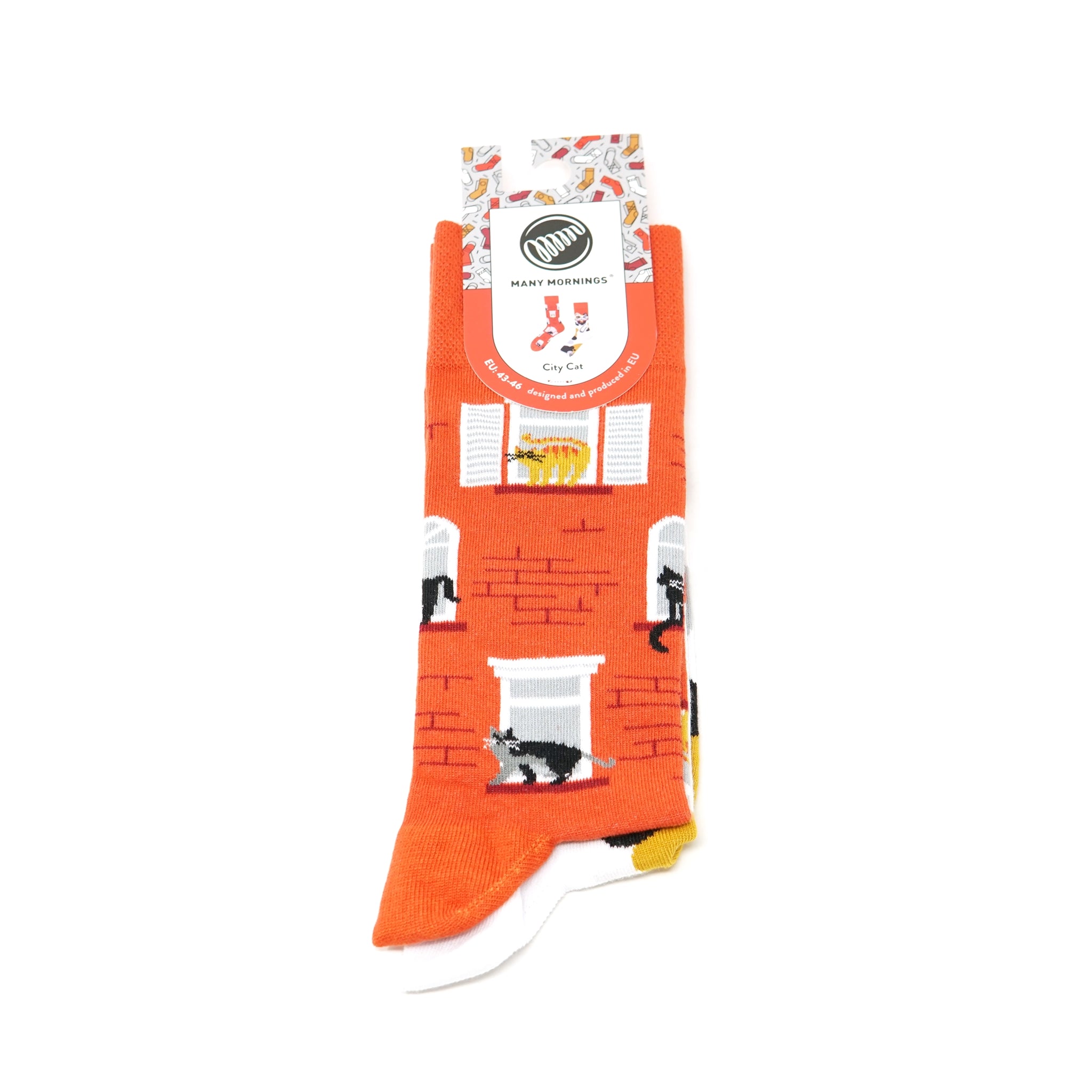 many mornings reguler socks /City Cat/ 【many mornings メニ―モーニングス】【ネコポス選択可能】