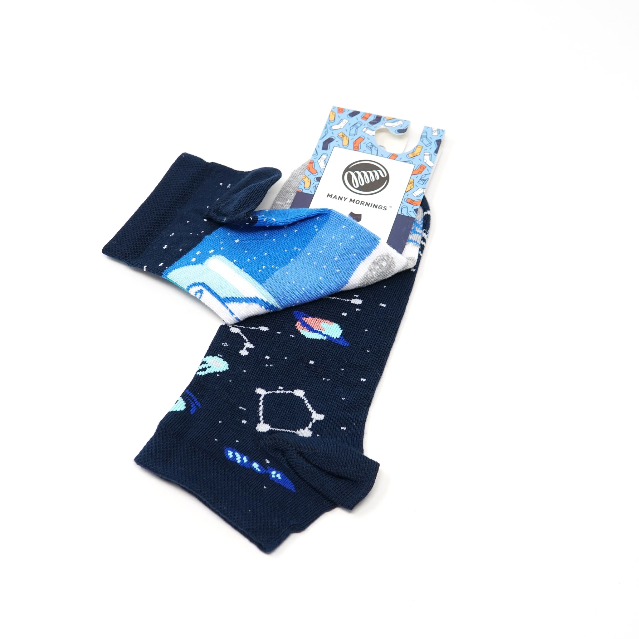 many mornings low socks / Space Trip / 【MANY MORNINGS_メニ―モーニングス】【ネコポス選択可能】