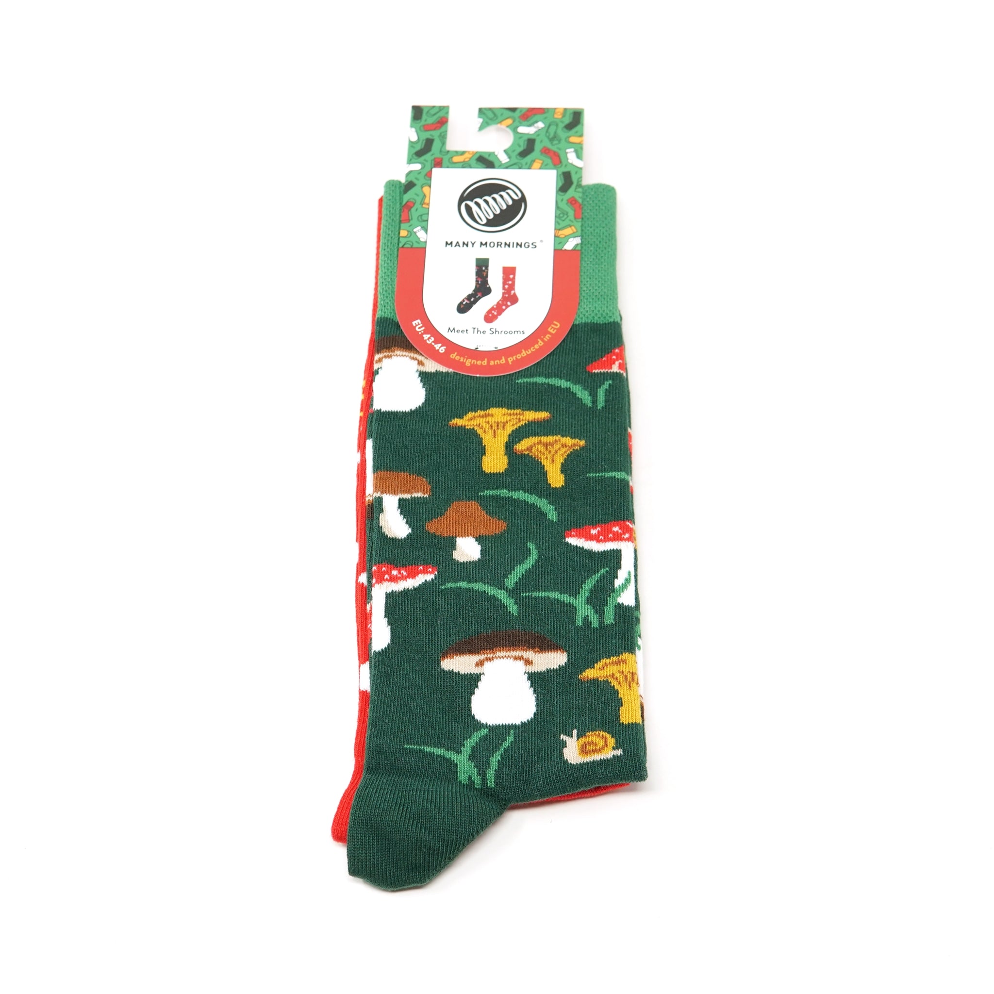 many mornings reguler socks /Meet The Mushroom/ 【many mornings メニ―モーニングス】【ネコポス選択可能】