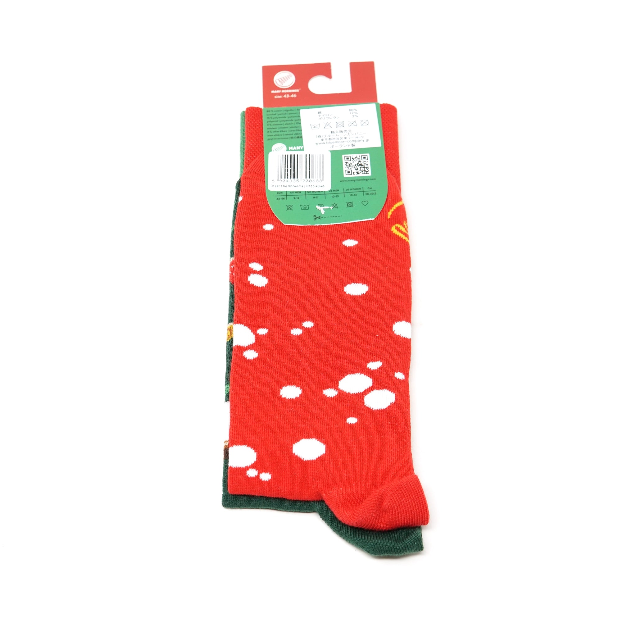 many mornings reguler socks /Meet The Mushroom/ 【many mornings メニ―モーニングス】【ネコポス選択可能】
