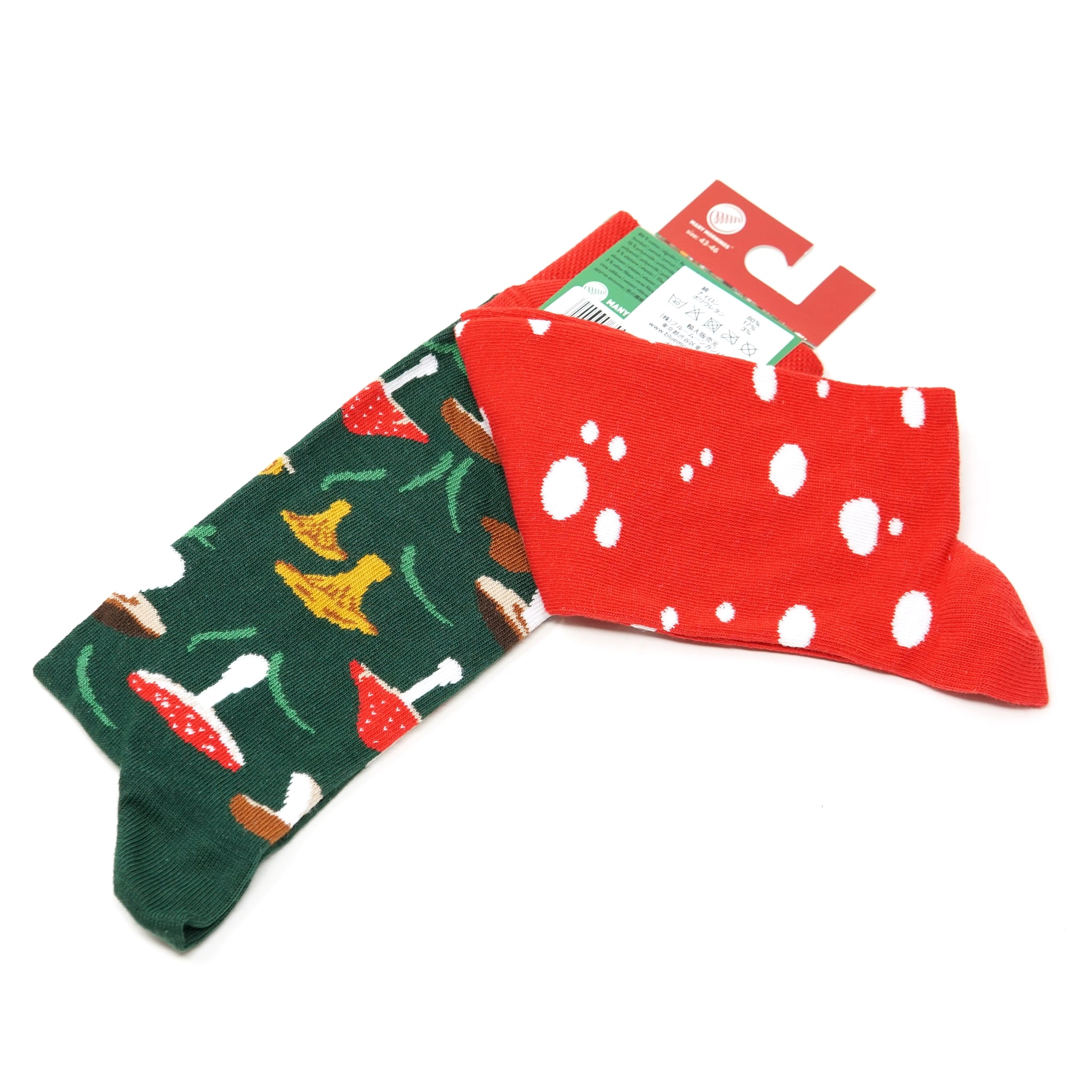 many mornings reguler socks /Meet The Mushroom/ 【many mornings メニ―モーニングス】【ネコポス選択可能】