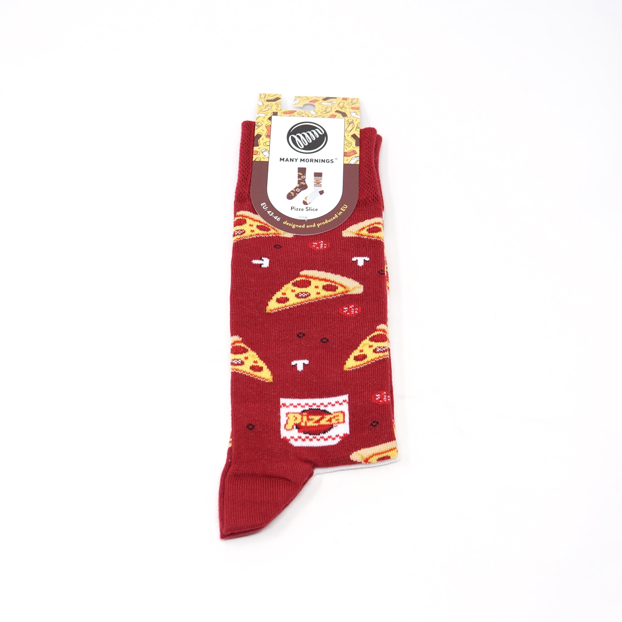 many mornings reguler socks /Pizza Slice / 【MANY MORNINGS_メニ―モーニングス】【ネコポス選択可能】
