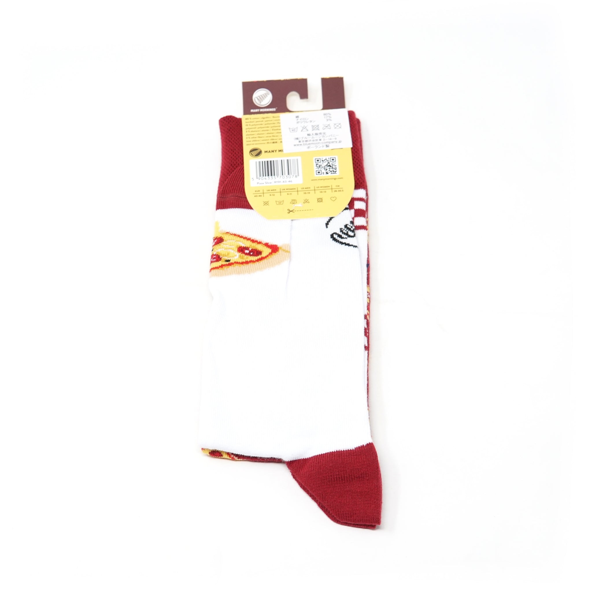 many mornings reguler socks /Pizza Slice / 【MANY MORNINGS_メニ―モーニングス】【ネコポス選択可能】