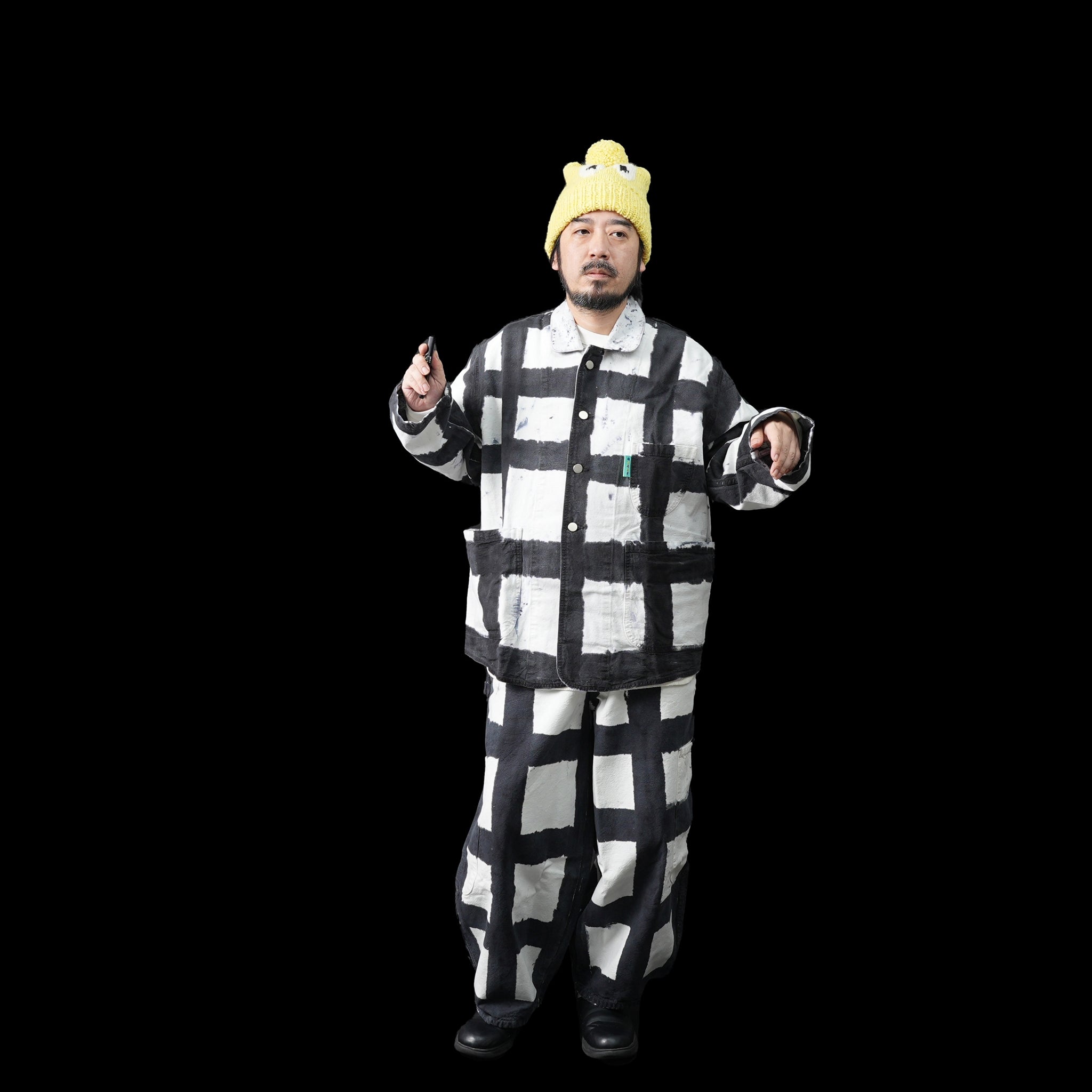 No:MC2-LICOCheck FW23 | Name:Forager Coat | Color: Licorice Check【MEALS CLOTHING_ミールズクロージング】