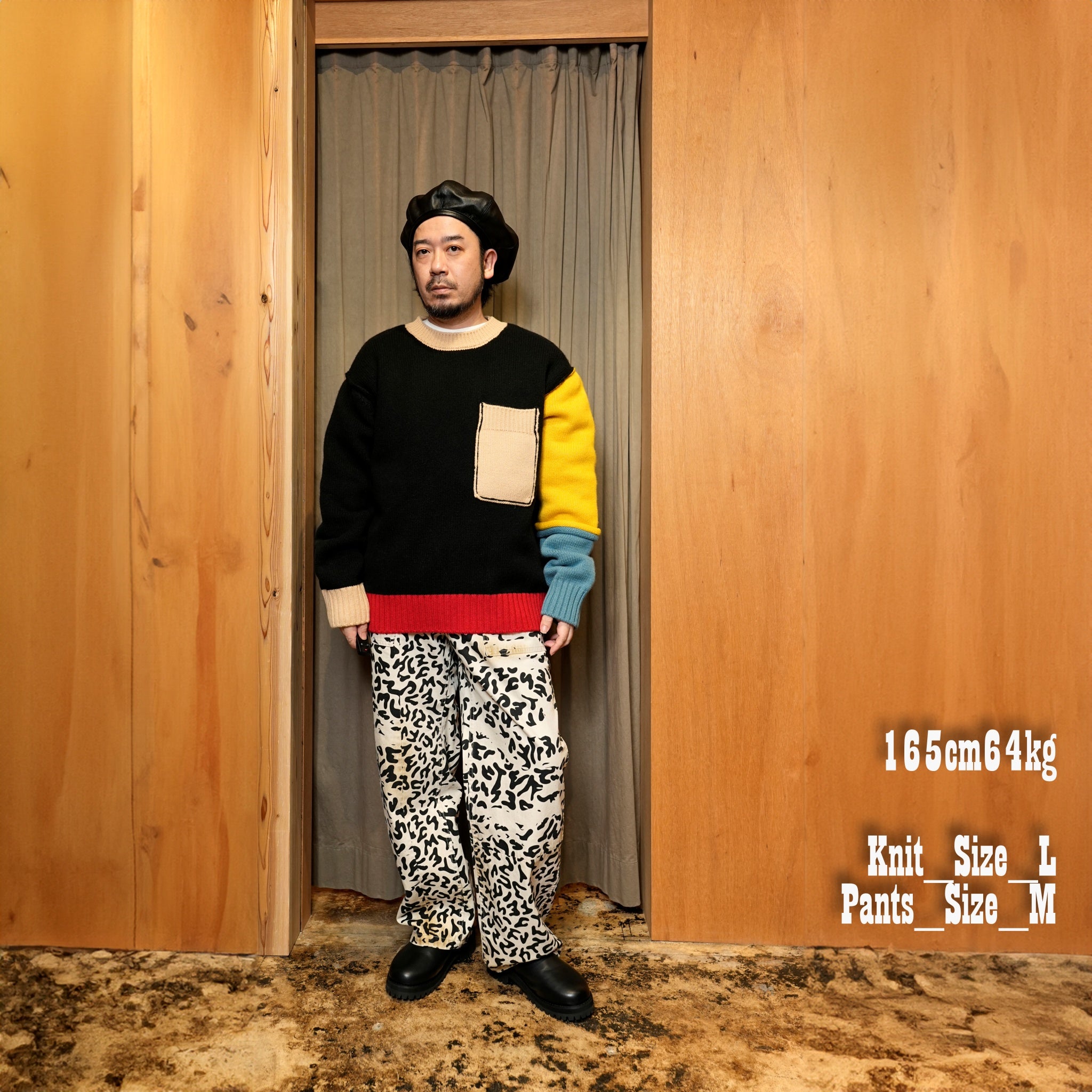 24#08-1030-0_Black | SIX-PATERN KNIT | Color:Black【MINAMI ANDERSON_ミナミアンダーソン】