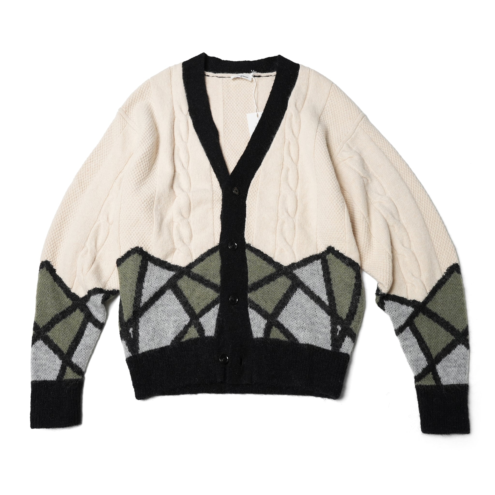 23#03-5030-0 | CABLE & JAQUARD CARDIGAN | Color:Multi【MINAMI ANDERSON_ミナミアンダーソン】