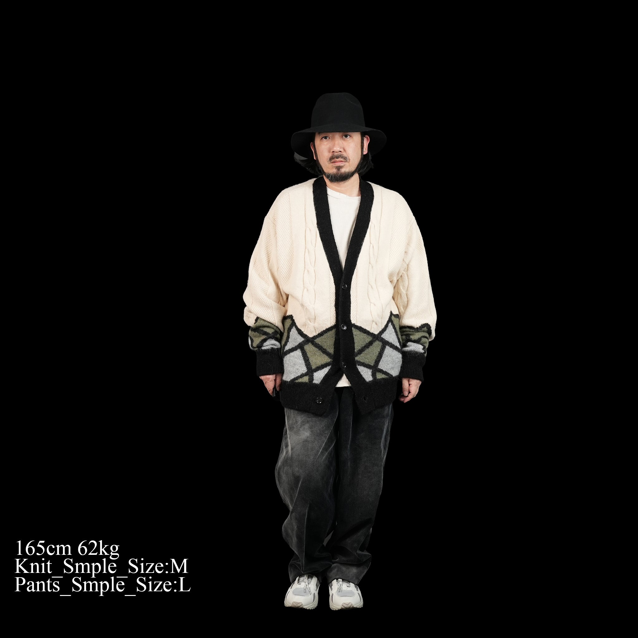 23#03-5030-0 | CABLE & JAQUARD CARDIGAN | Color:Multi【MINAMI ANDERSON_ミナミアンダーソン】